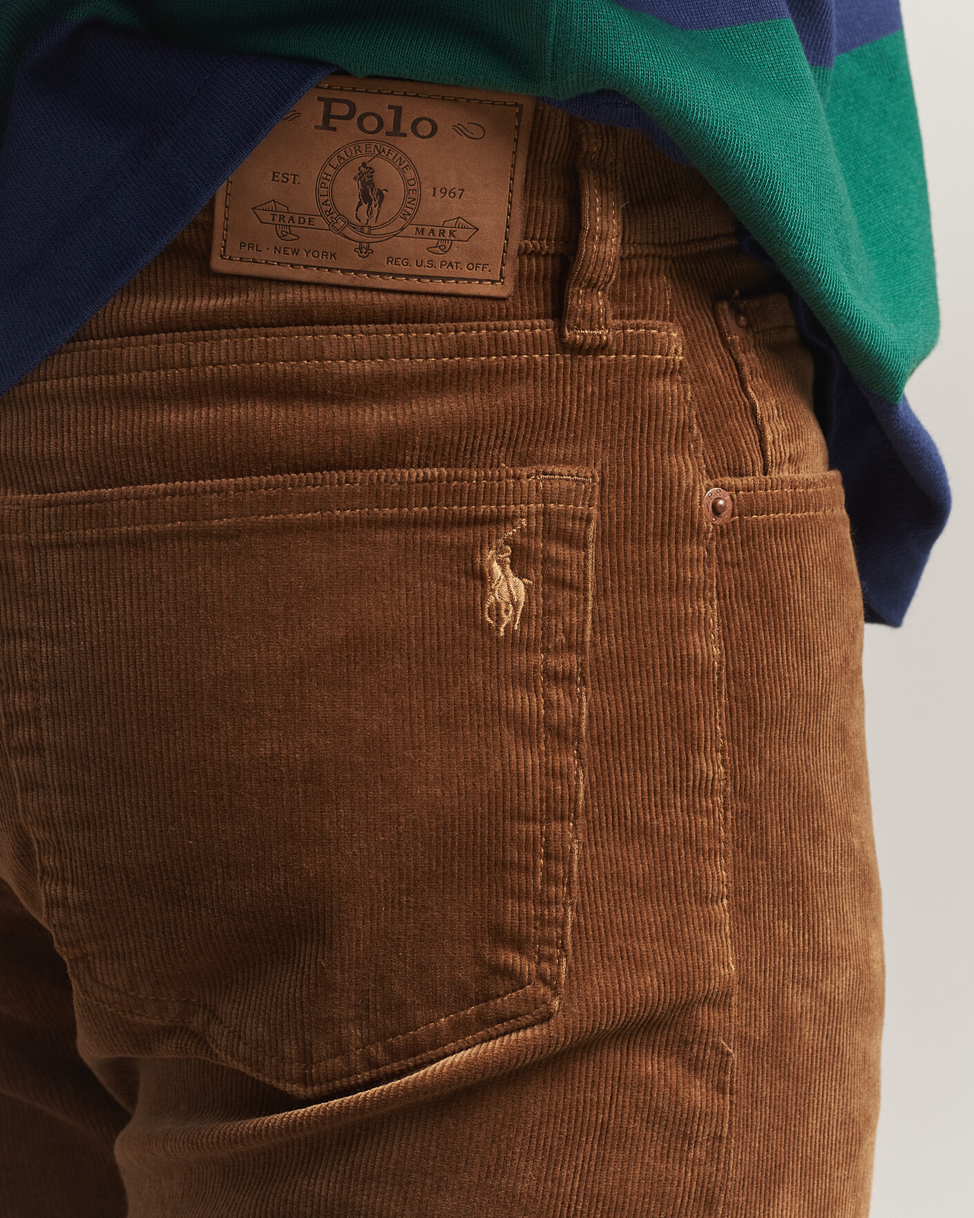 Homme | Pantalons | Polo Ralph Lauren | Stretch Corduroy Straight Fit Pants Sepia