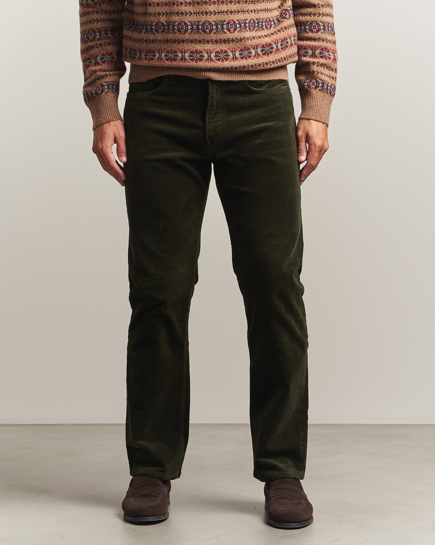 Homme | Pantalons | Polo Ralph Lauren | Stretch Corduroy Straight Fit Pants Estate Olive