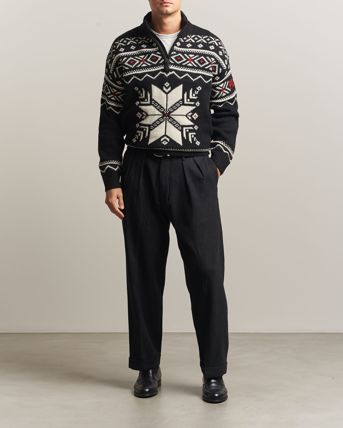 Homme | Pantalons | Polo Ralph Lauren | Flanell Blend Straight Fit Pants Dark Grey