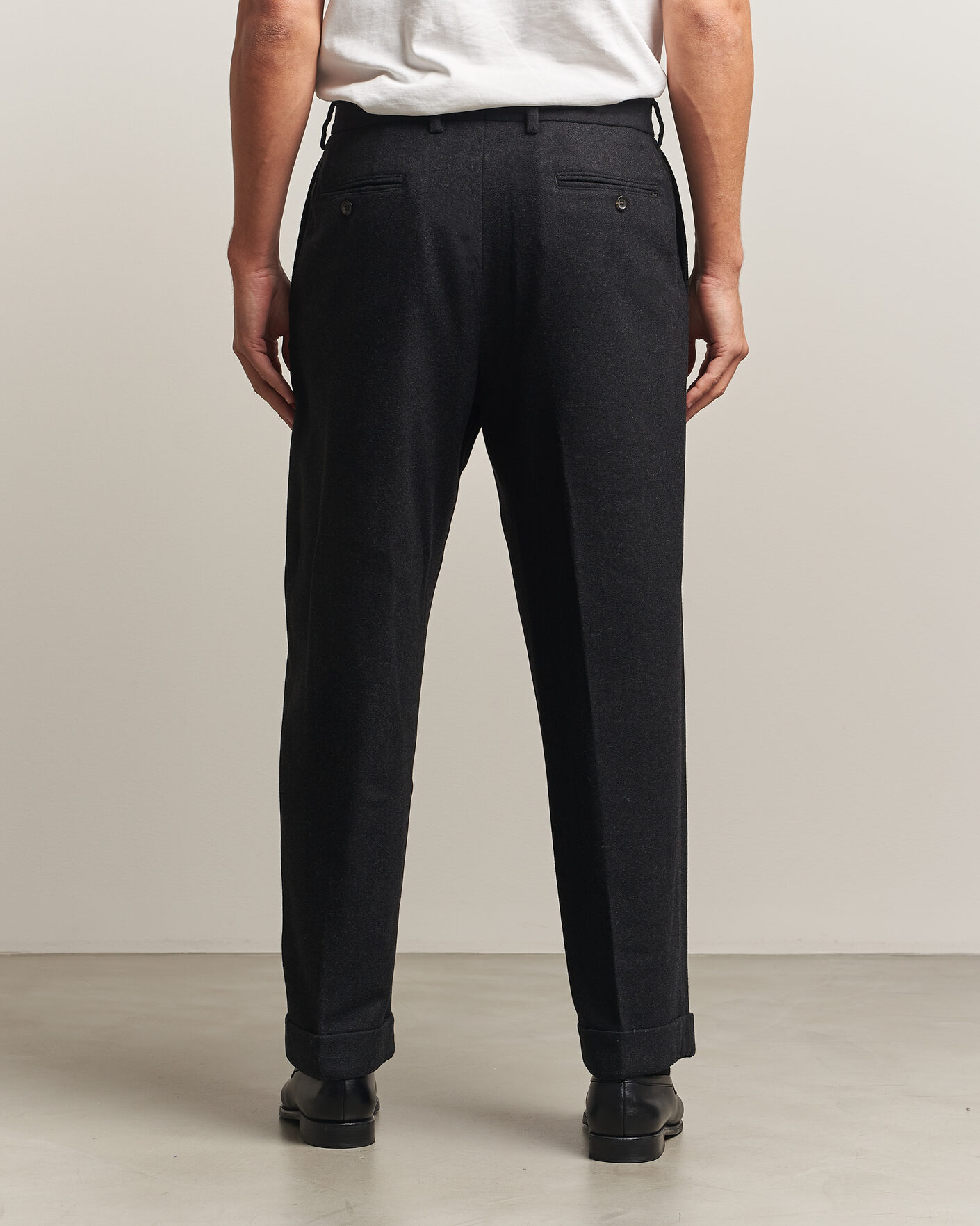 Homme | Pantalons | Polo Ralph Lauren | Flanell Blend Straight Fit Pants Dark Grey