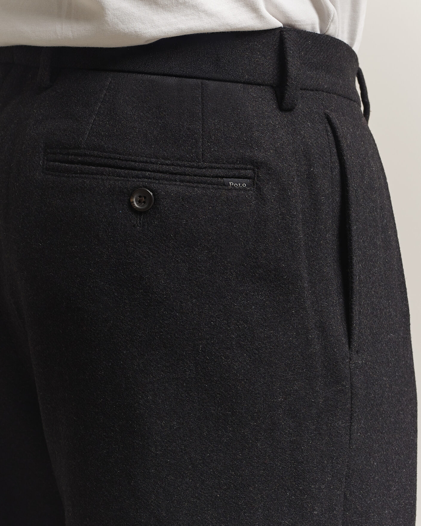Homme | Pantalons | Polo Ralph Lauren | Flanell Blend Straight Fit Pants Dark Grey