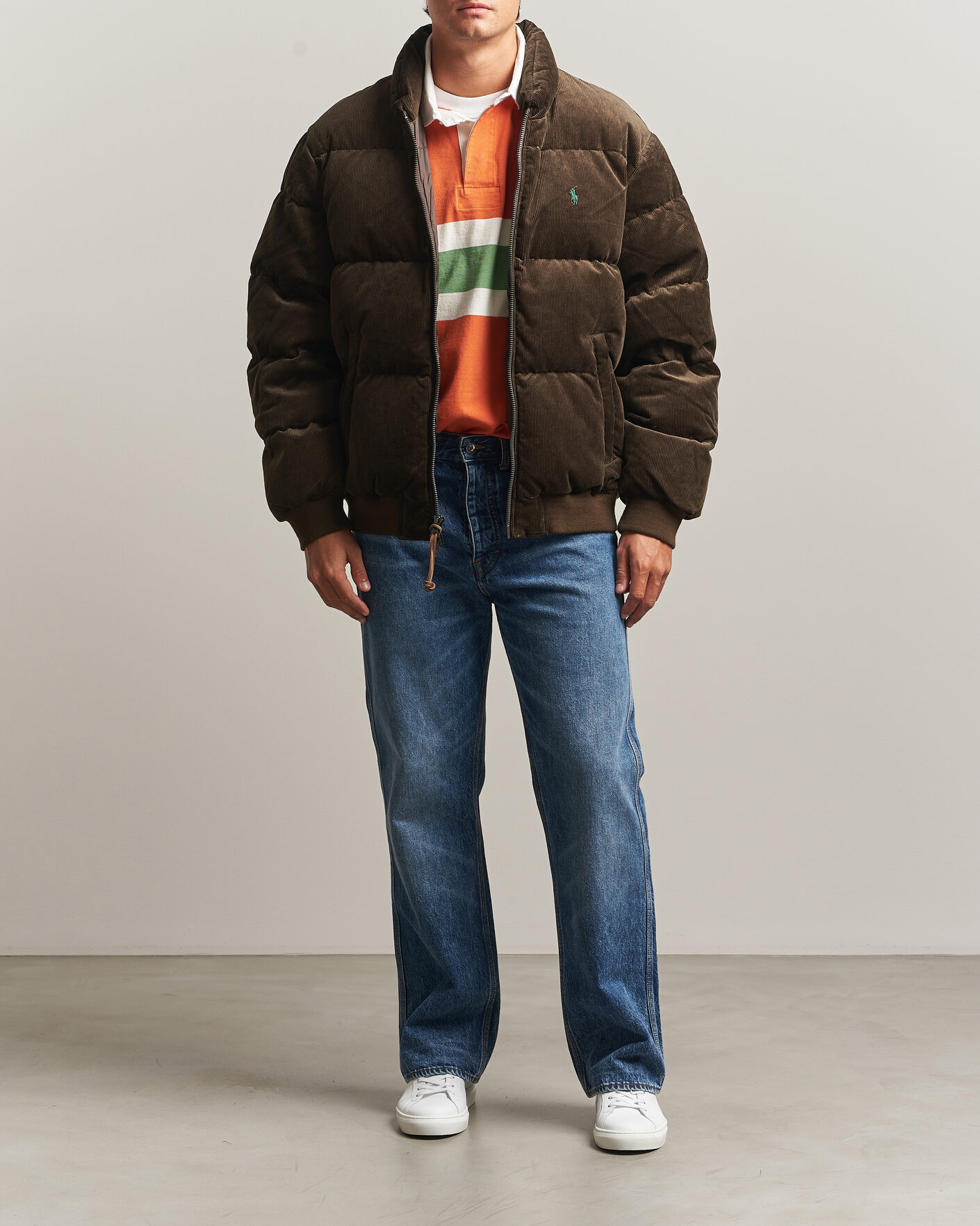 Homme | Manteaux Et Vestes | Polo Ralph Lauren | Corduroy Puffer Jacket Dark Beech