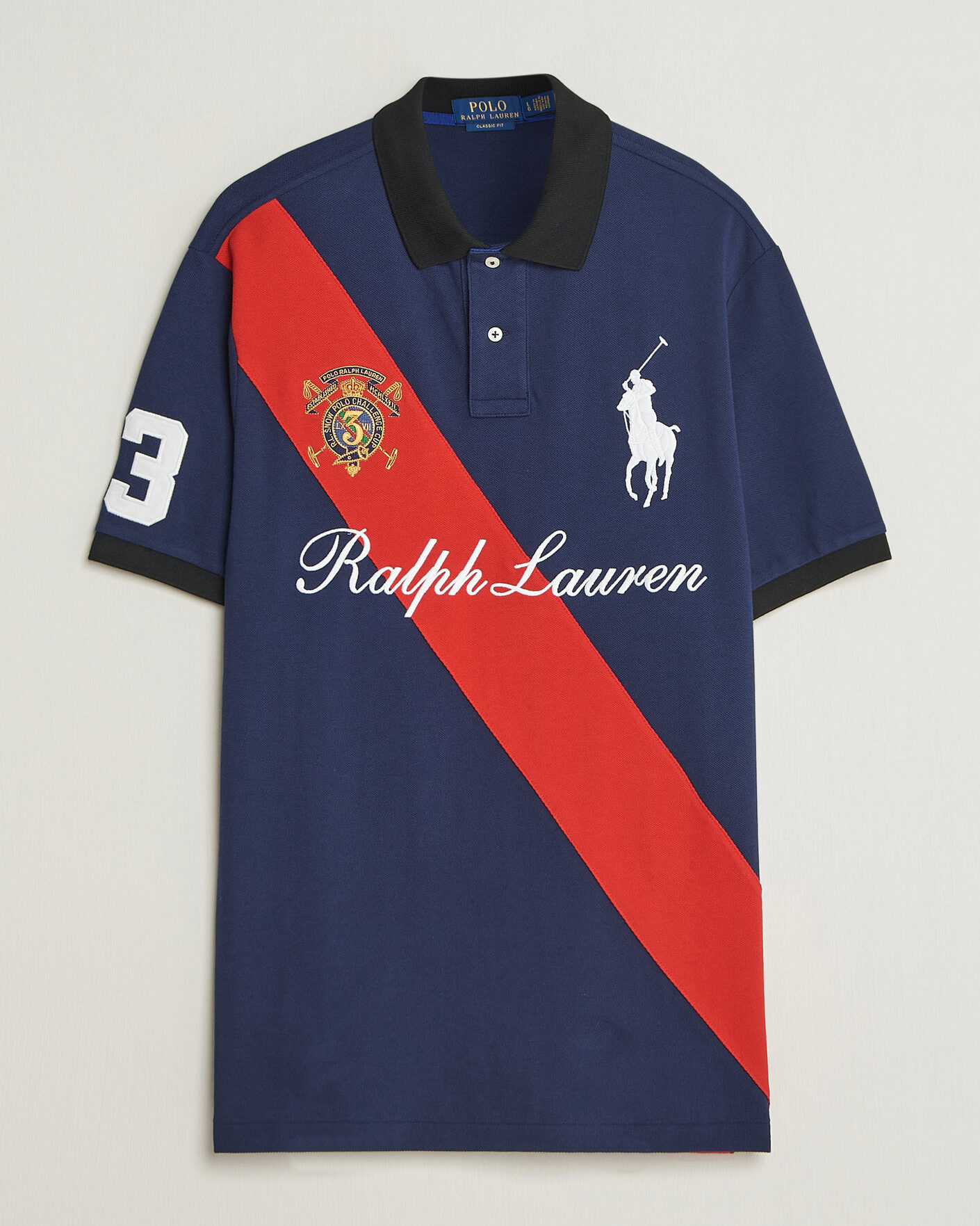Homme | Polos | Polo Ralph Lauren | Classic Fit Diagonal Stripe Polo Newport Navy
