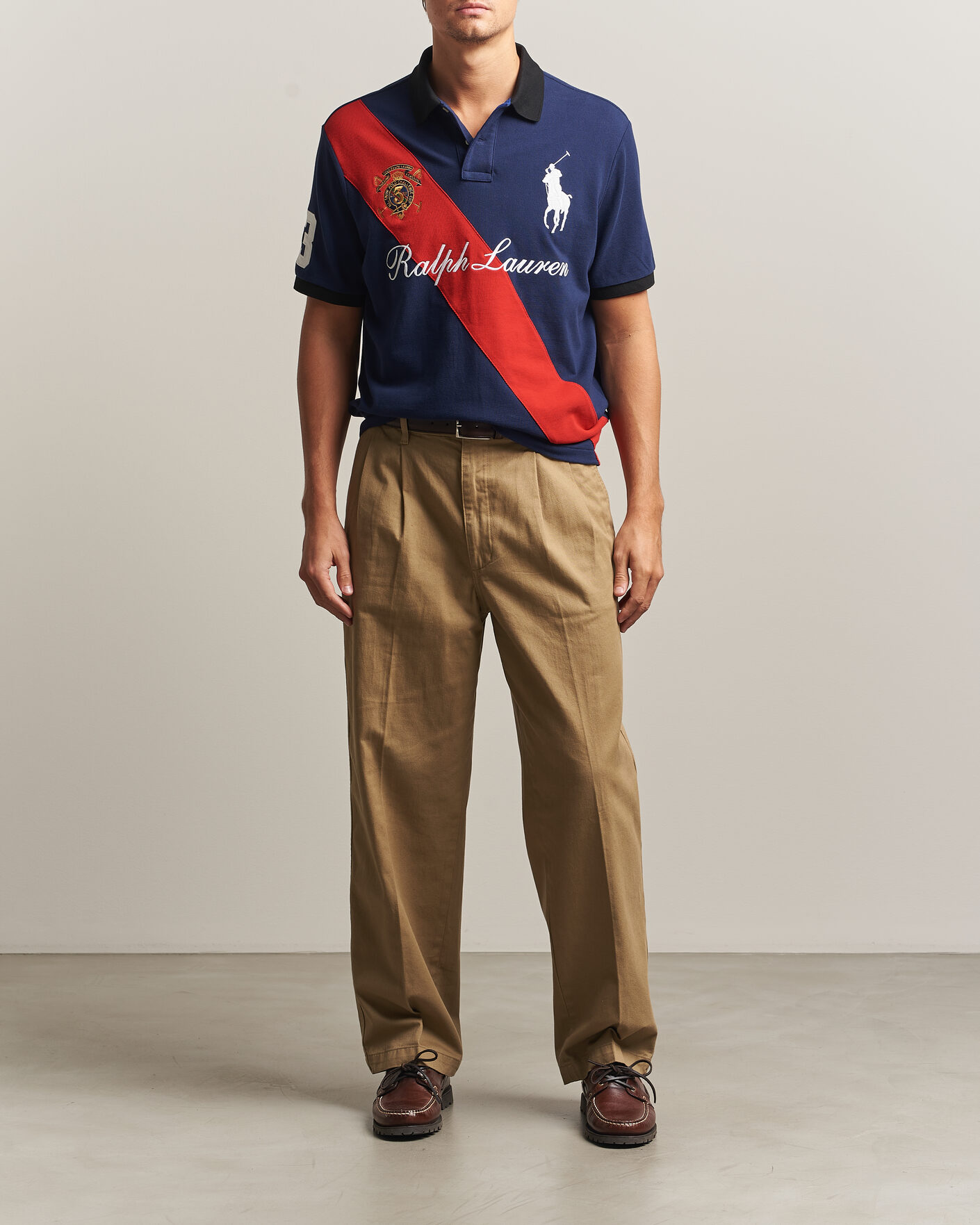 Homme | Polos | Polo Ralph Lauren | Classic Fit Diagonal Stripe Polo Newport Navy