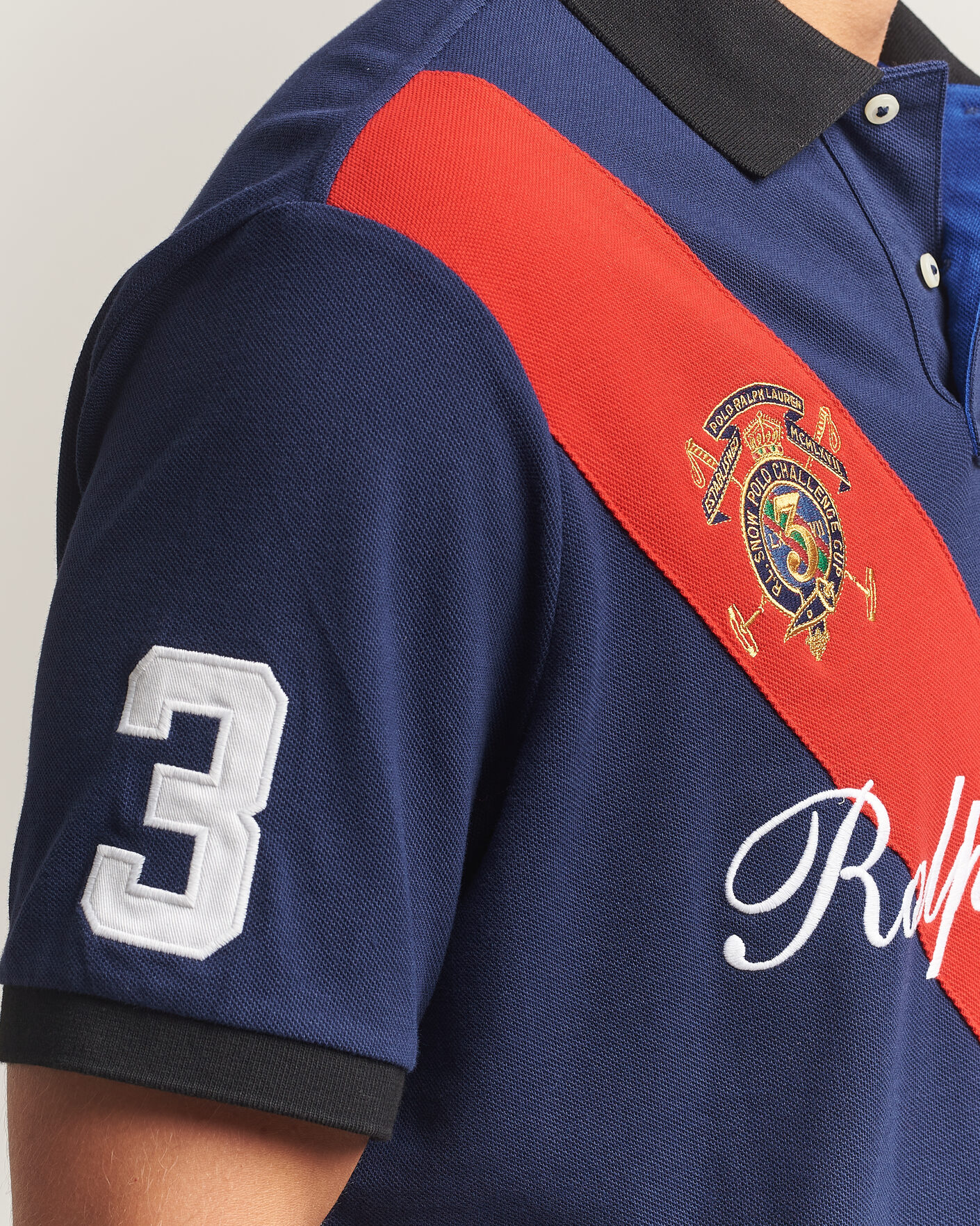 Homme | Polos | Polo Ralph Lauren | Classic Fit Diagonal Stripe Polo Newport Navy