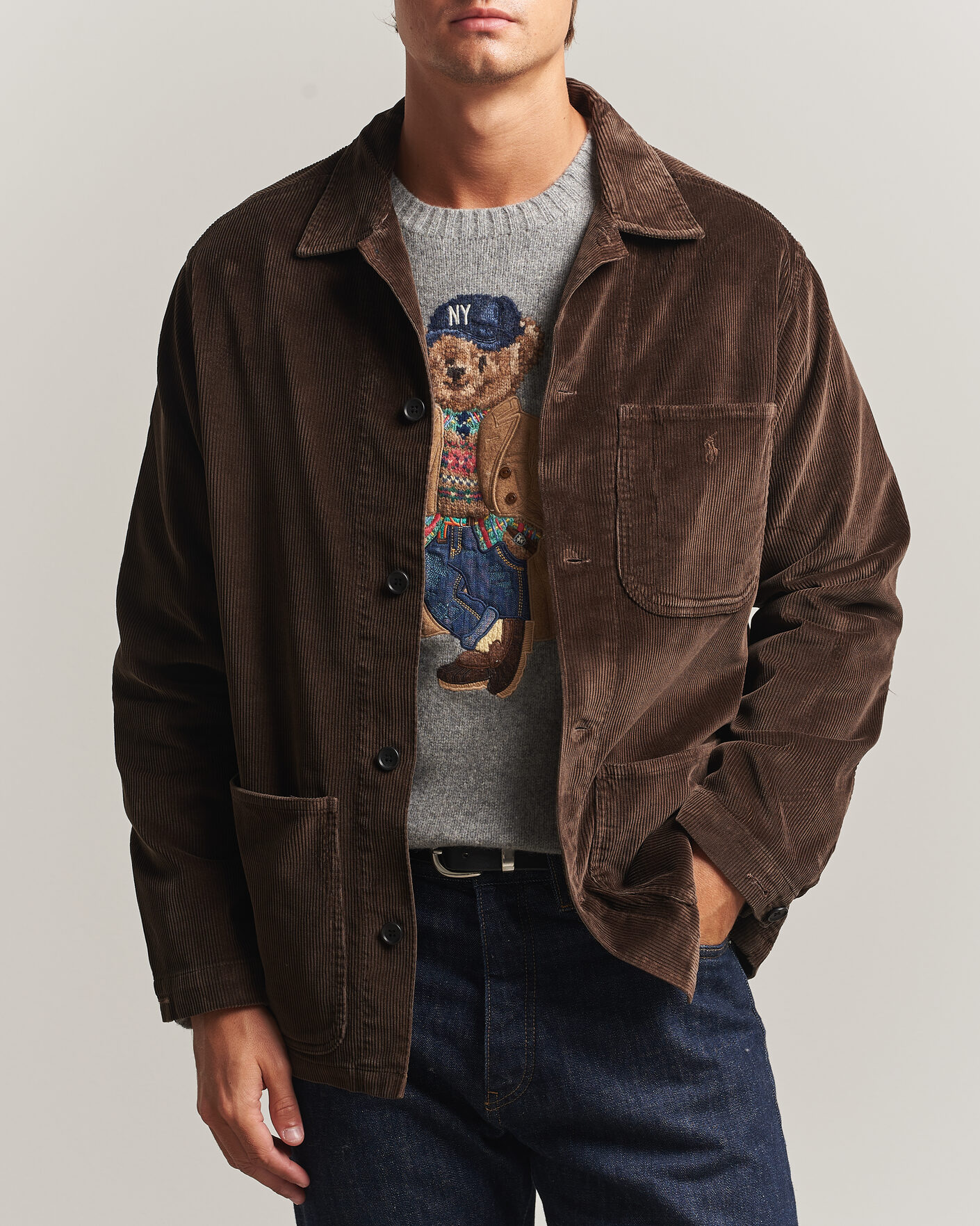 Homme | Chemises | Polo Ralph Lauren | Corduroy Overshirt Nutmeg Brown