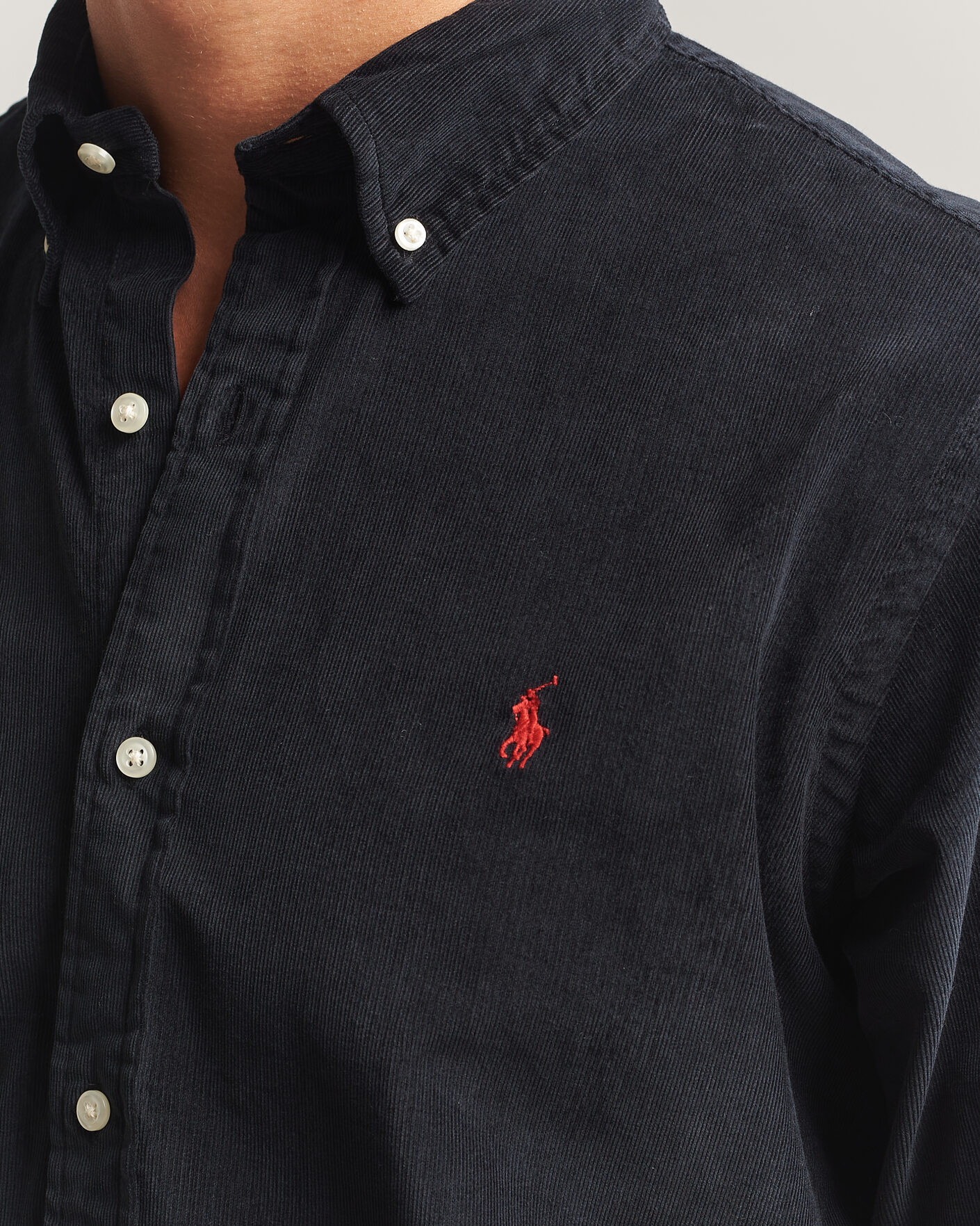 Homme | Chemises | Polo Ralph Lauren | Custom Fit BD Corduroy Shirt Polo Black