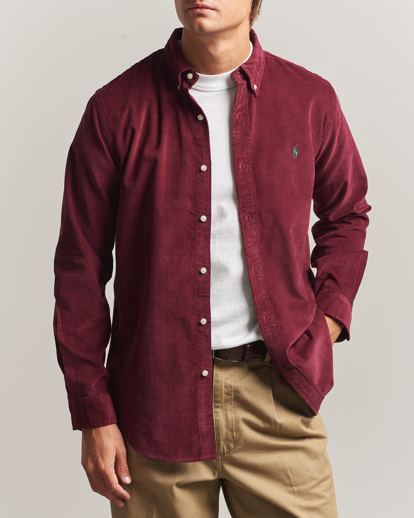 Homme | Chemises | Polo Ralph Lauren | Custom Fit BD Corduroy Shirt Classic Wine