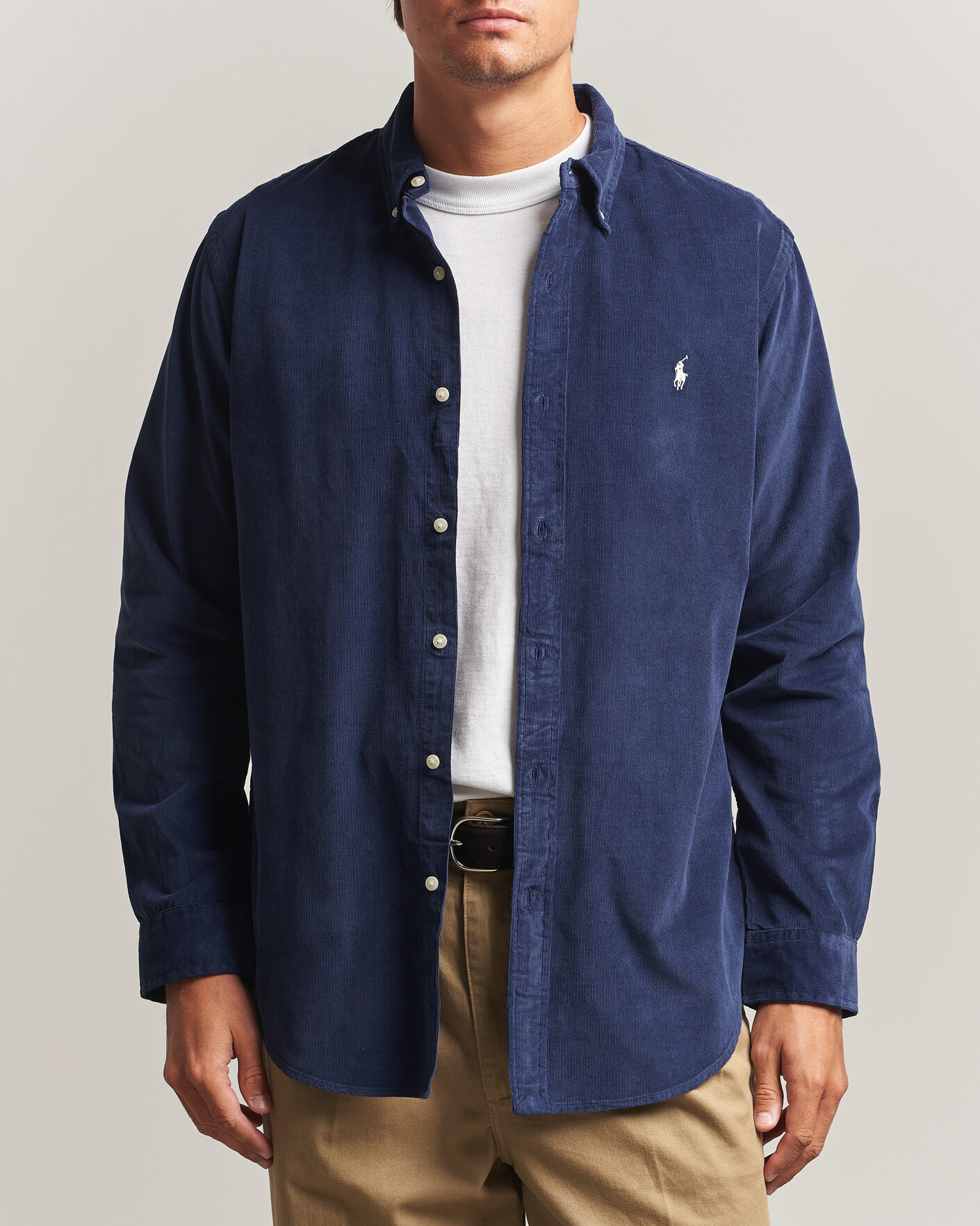 Homme | Chemises | Polo Ralph Lauren | Custom Fit BD Corduroy Shirt Newport Navy