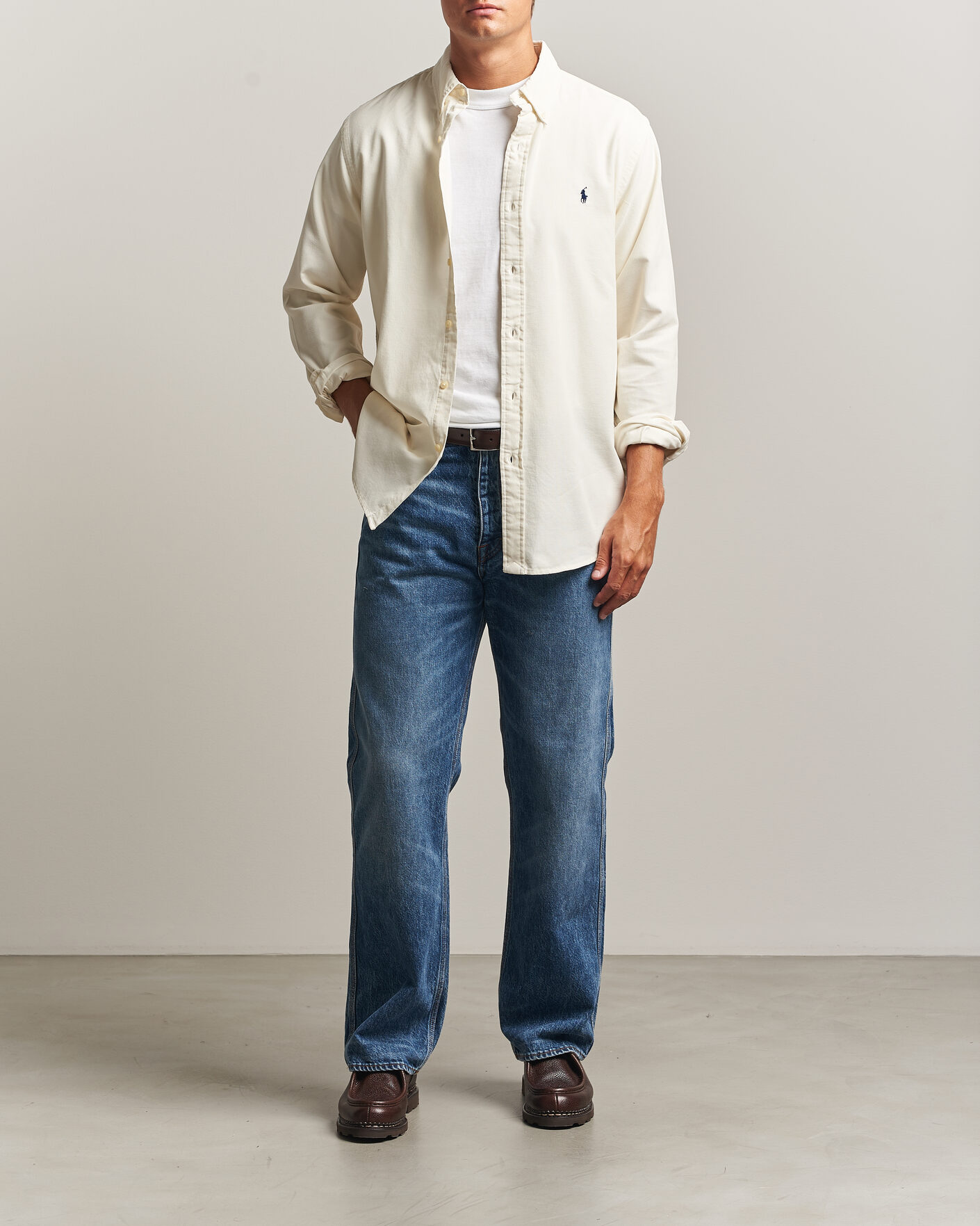Homme | Chemises | Polo Ralph Lauren | Custom Fit BD Corduroy Shirt Clubhouse Cream