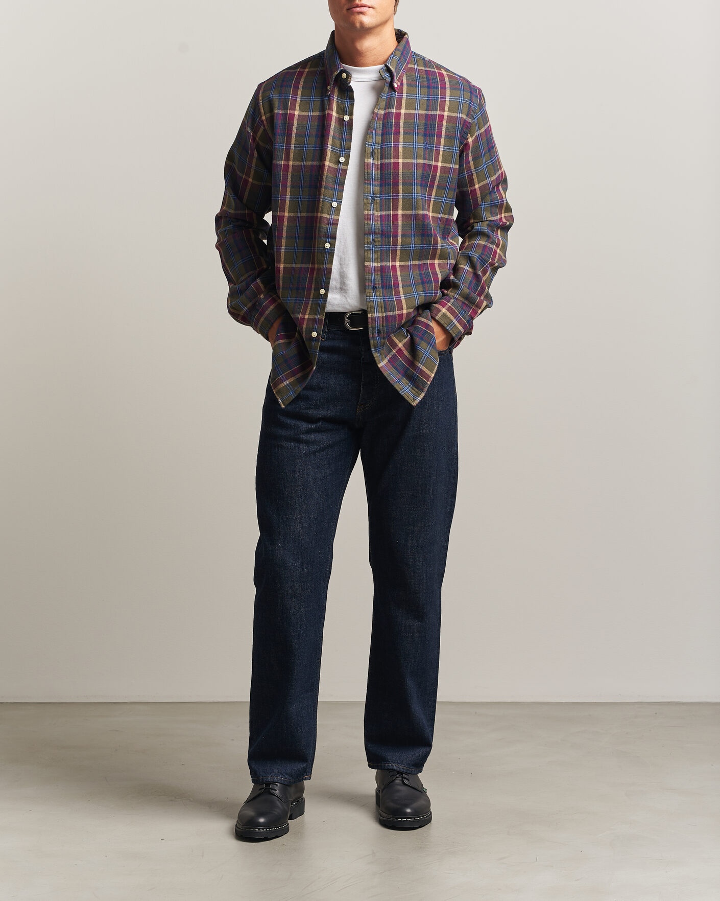 Homme | Chemises | Polo Ralph Lauren | Custom Fit Brushed Flannel Shirt Olive Berry