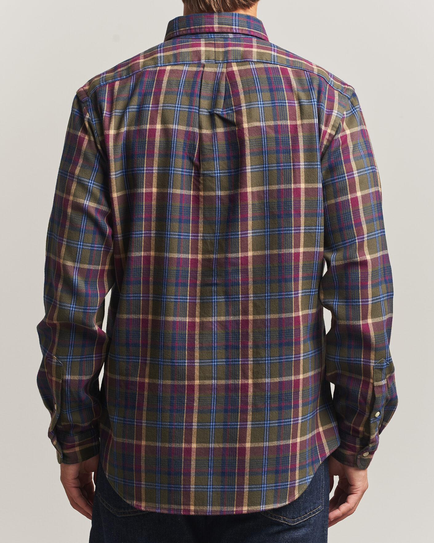 Homme | Chemises | Polo Ralph Lauren | Custom Fit Brushed Flannel Shirt Olive Berry