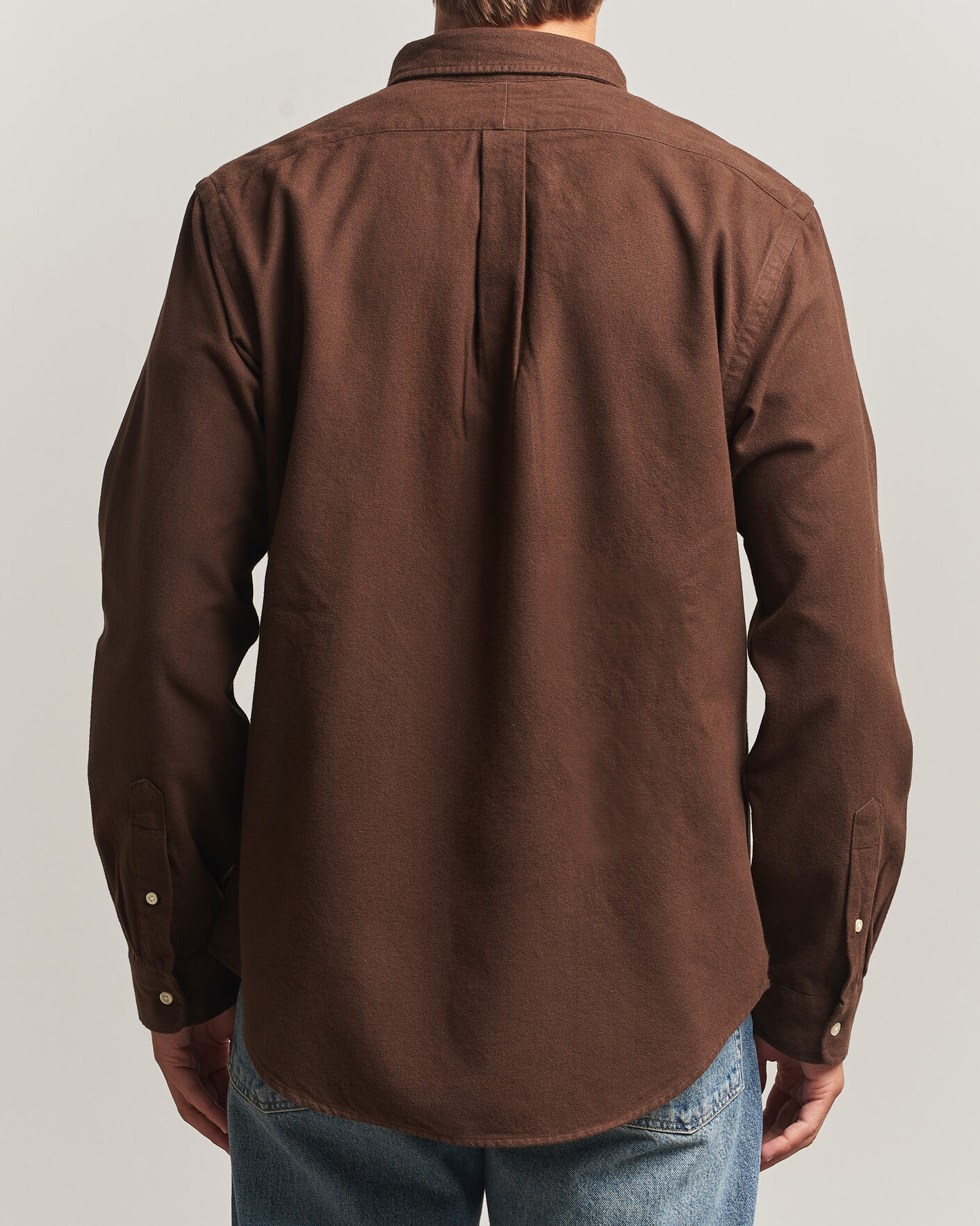 Homme | Chemises | Polo Ralph Lauren | Custom Fit Brushed Flannel Shirt Nutmeg Brown