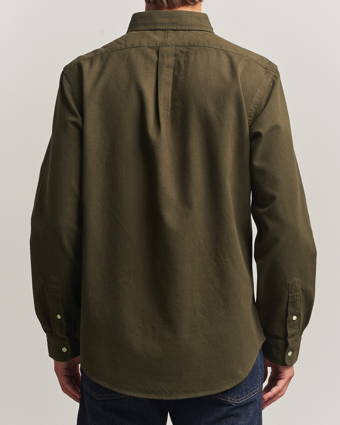 Homme | Chemises | Polo Ralph Lauren | Custom Fit Brushed Flannel Shirt Company Olive