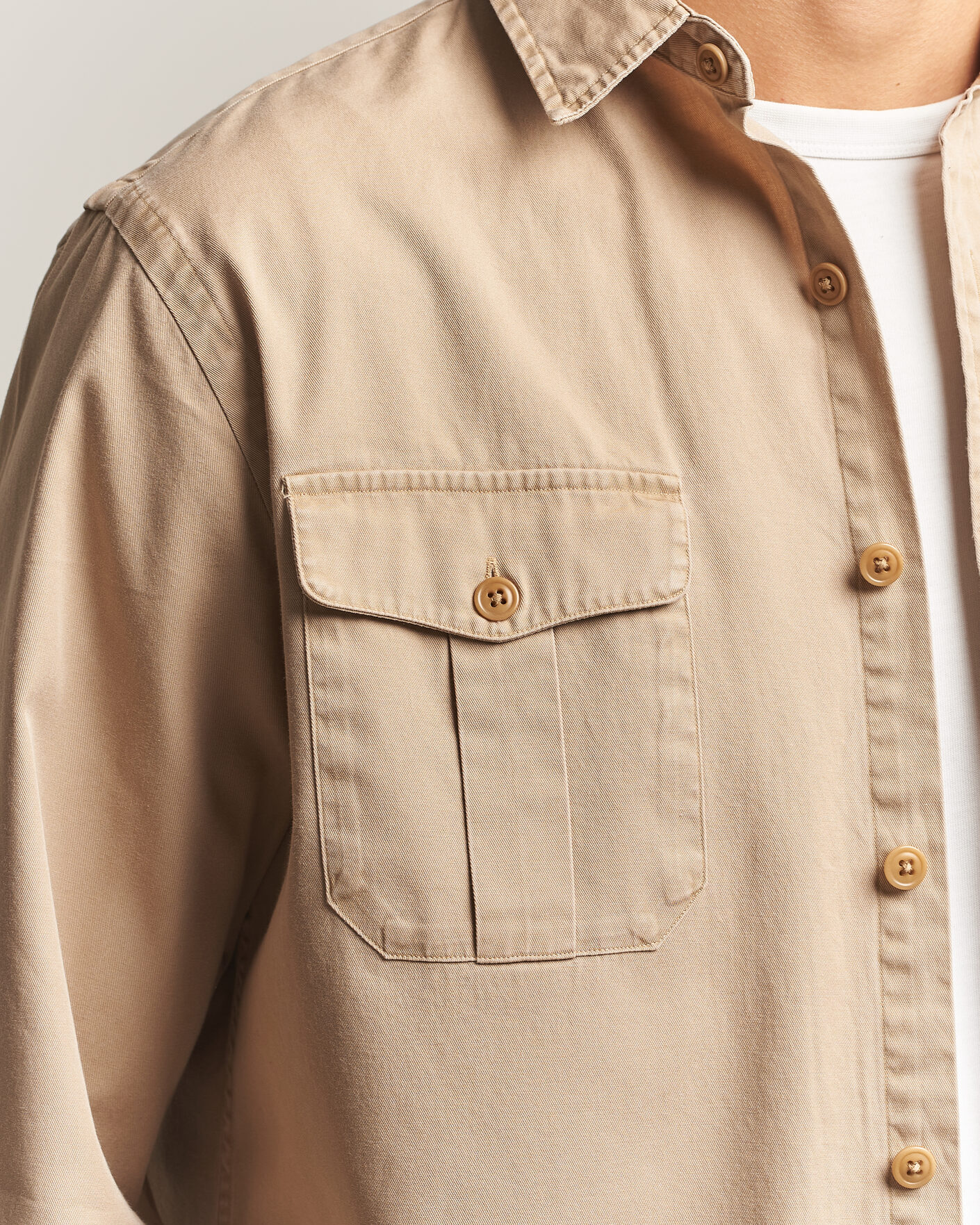 Homme | Chemises | Polo Ralph Lauren | Litchfield Washed Chino Overshirt Vintage Khaki