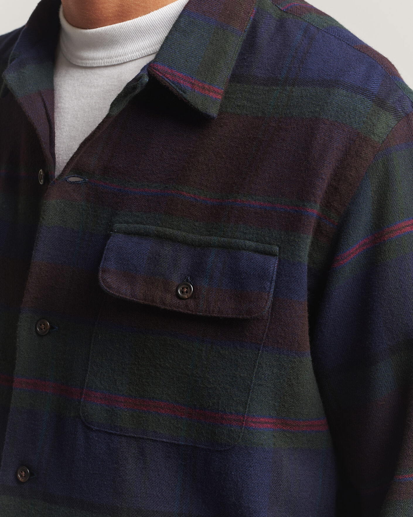 Homme | Chemises | Polo Ralph Lauren | Hudson Ranch Checked Overshirt Olive Royal