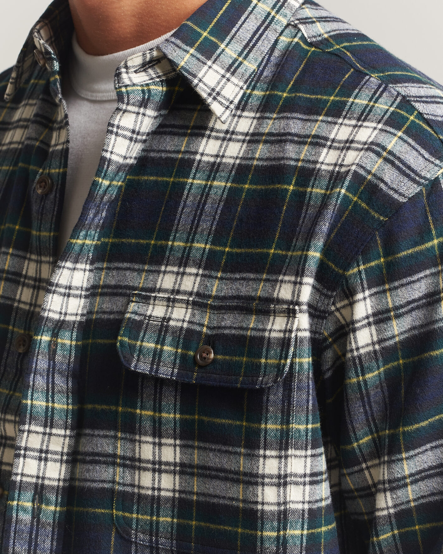 Homme | Chemises | Polo Ralph Lauren | Classic Fit Shaggy Flannel Shirt Navy Green