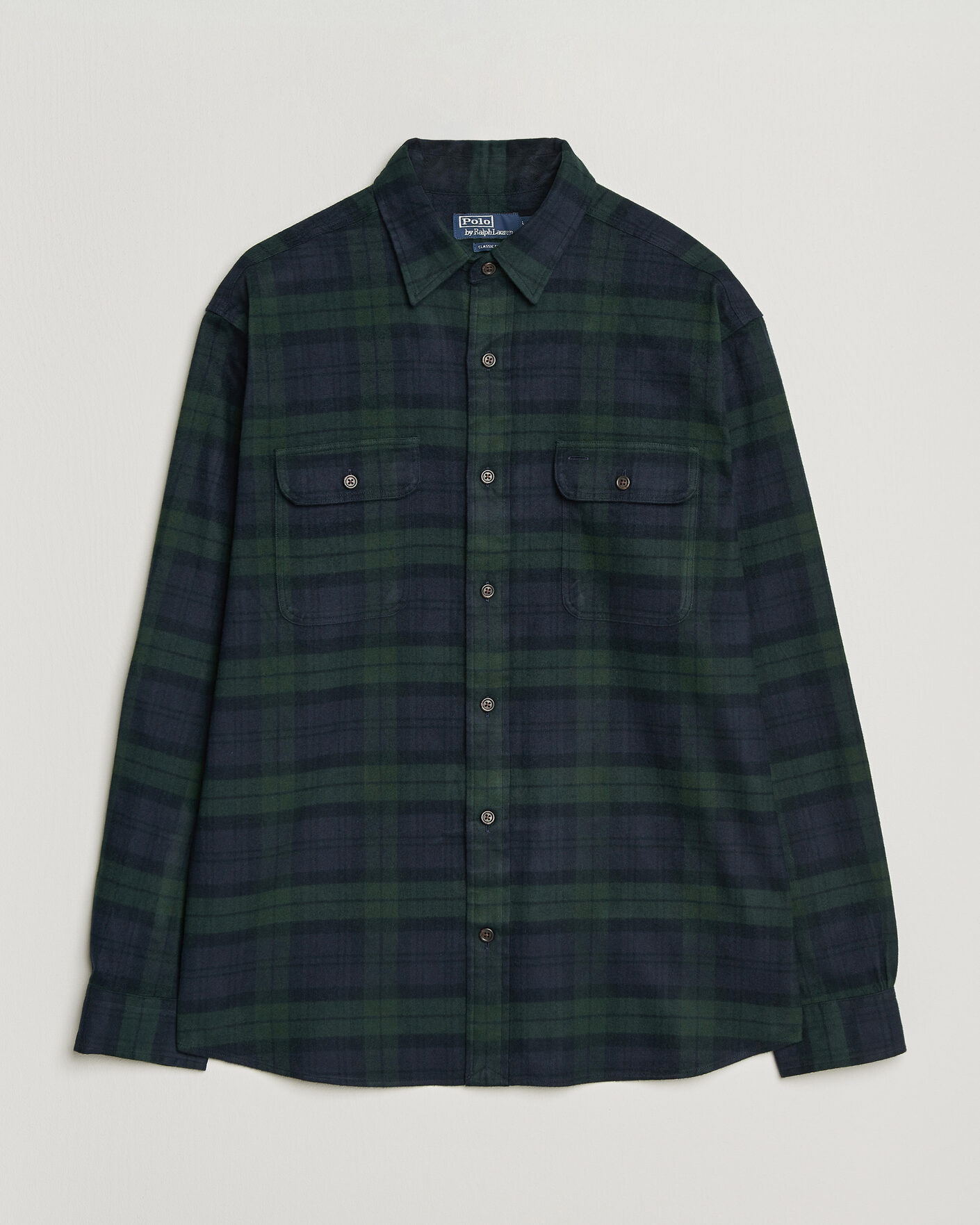 Homme | Chemises | Polo Ralph Lauren | Classic Fit Shaggy Flannel Shirt Navy Forest
