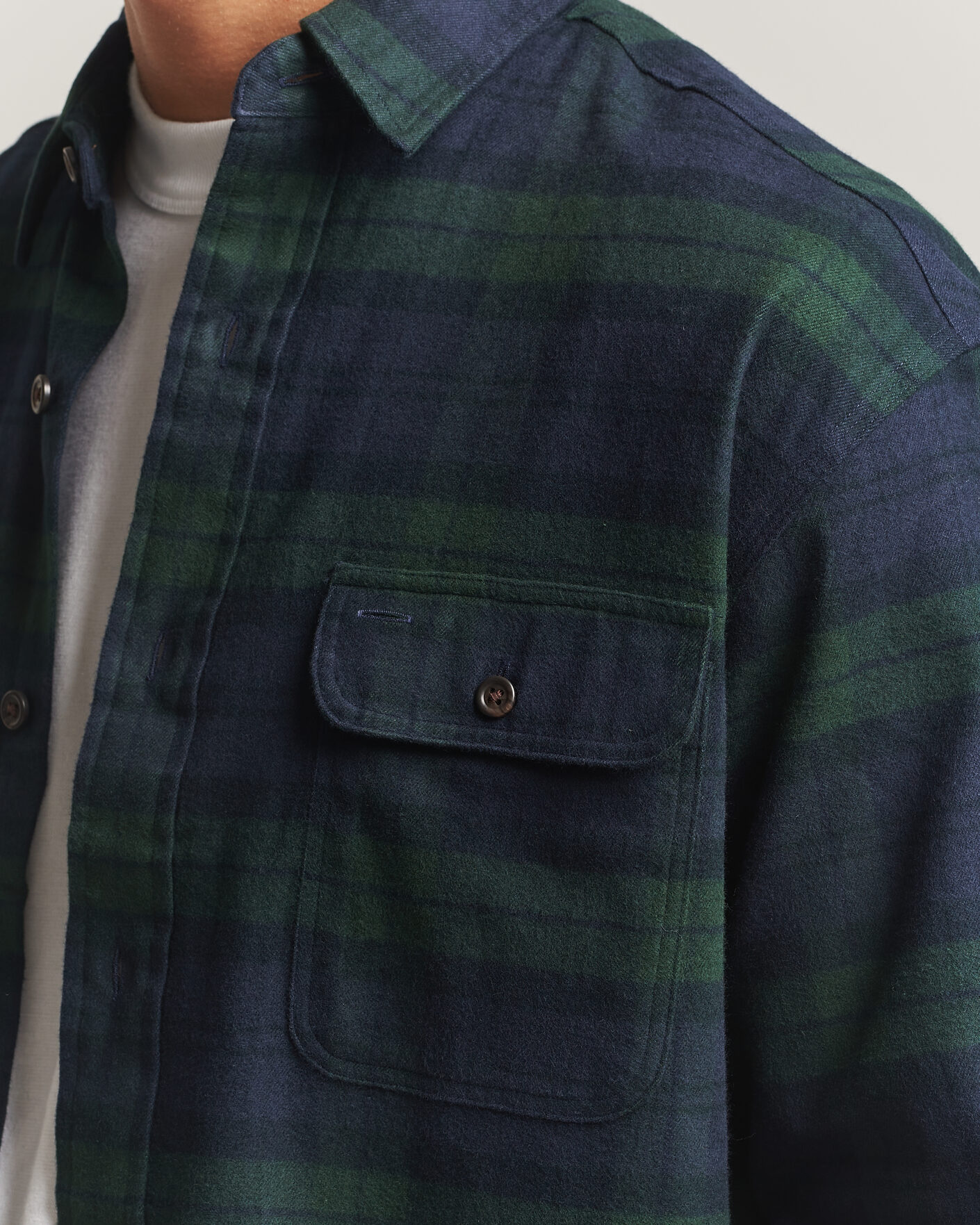 Homme | Chemises | Polo Ralph Lauren | Classic Fit Shaggy Flannel Shirt Navy Forest