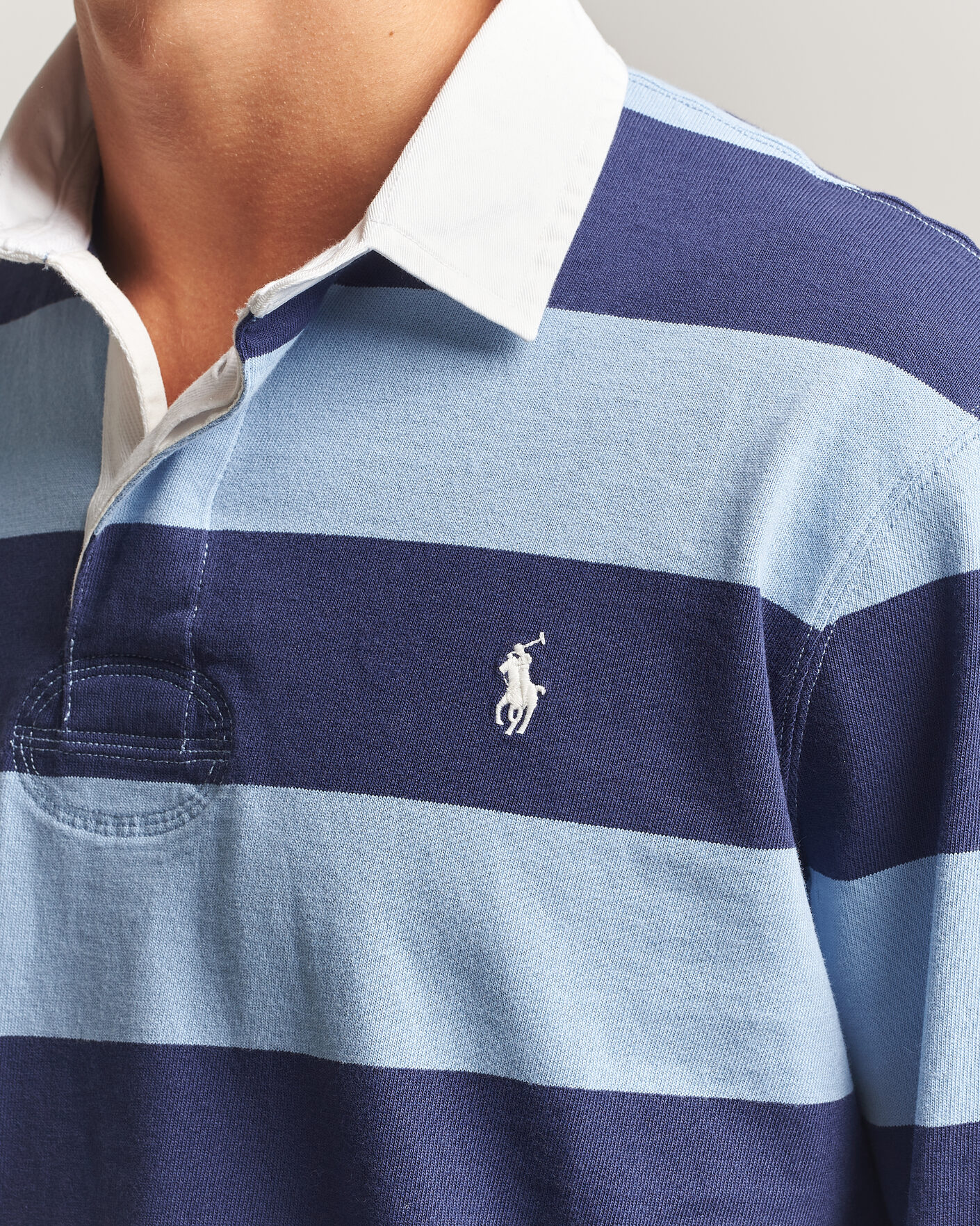 Homme | Pulls Et Tricots | Polo Ralph Lauren | Striped Jersey Rugger Blue/Navy