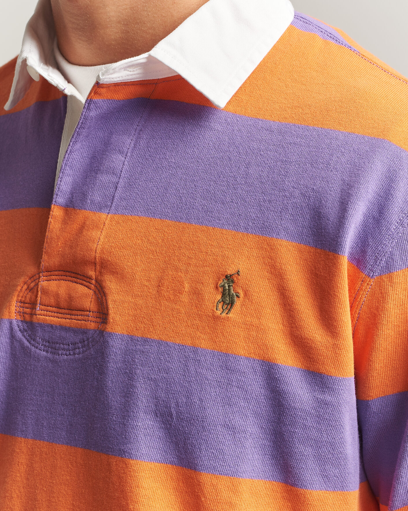 Homme | Pulls Et Tricots | Polo Ralph Lauren | Striped Jersey Rugger Purple/Orange