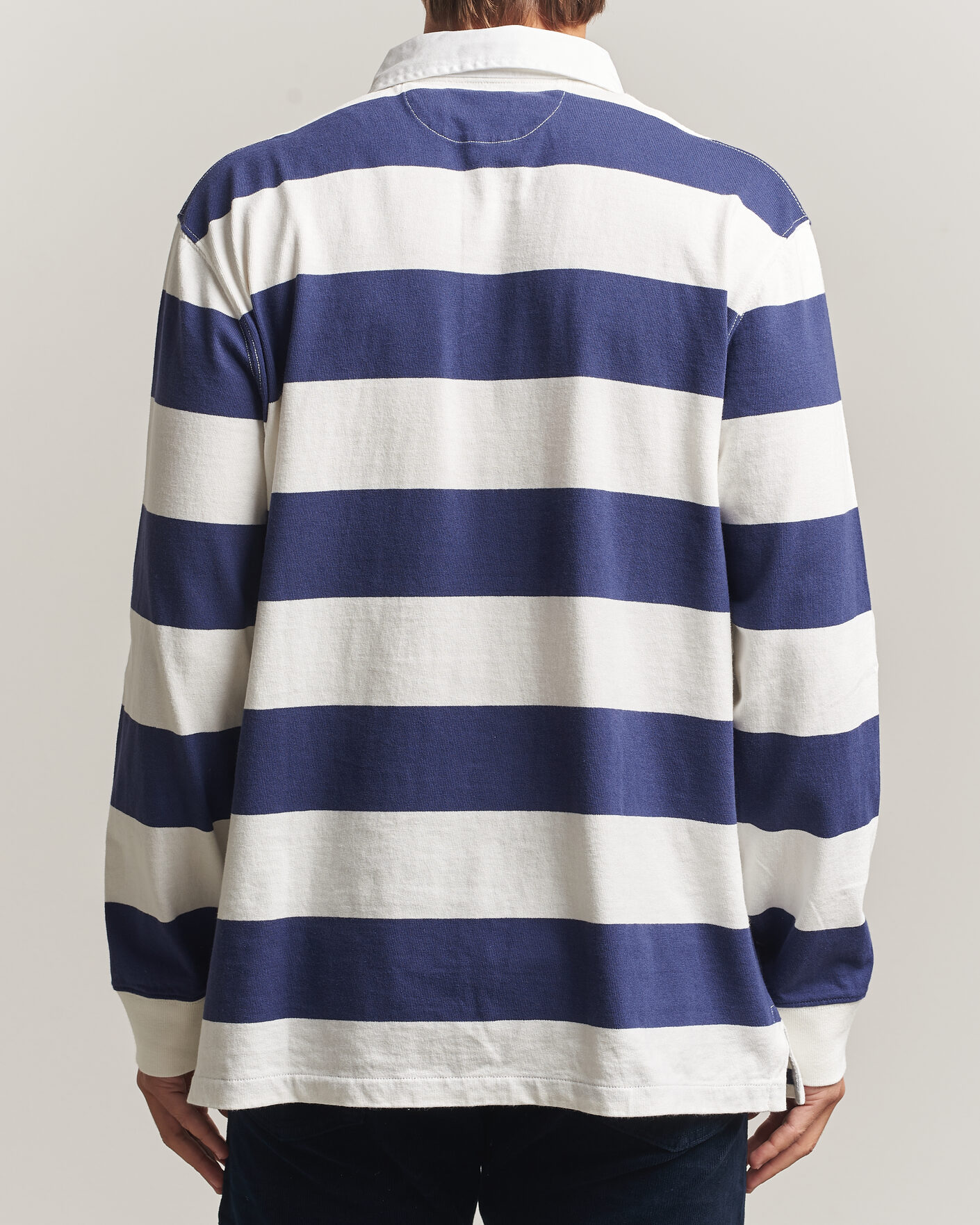 Homme | Pulls Et Tricots | Polo Ralph Lauren | Striped Jersey Rugger Cream/Navy