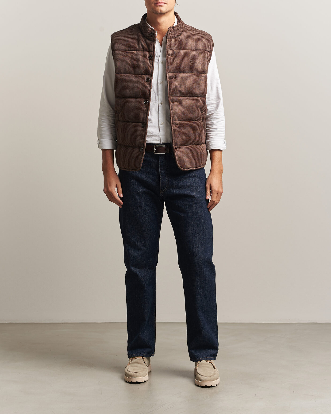 Homme | Pulls Et Tricots | Polo Ralph Lauren | Double Knitted Jaquard Vest Nutmeg Brown