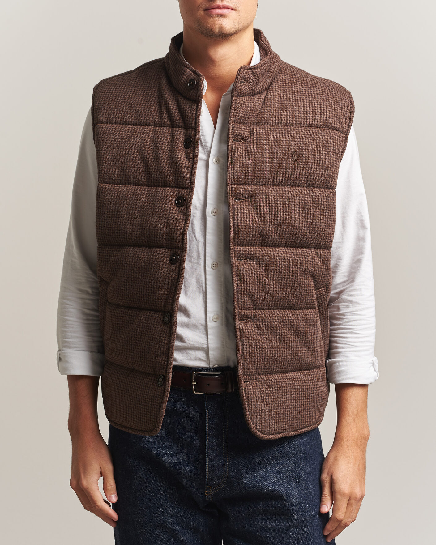 Homme | Pulls Et Tricots | Polo Ralph Lauren | Double Knitted Jaquard Vest Nutmeg Brown