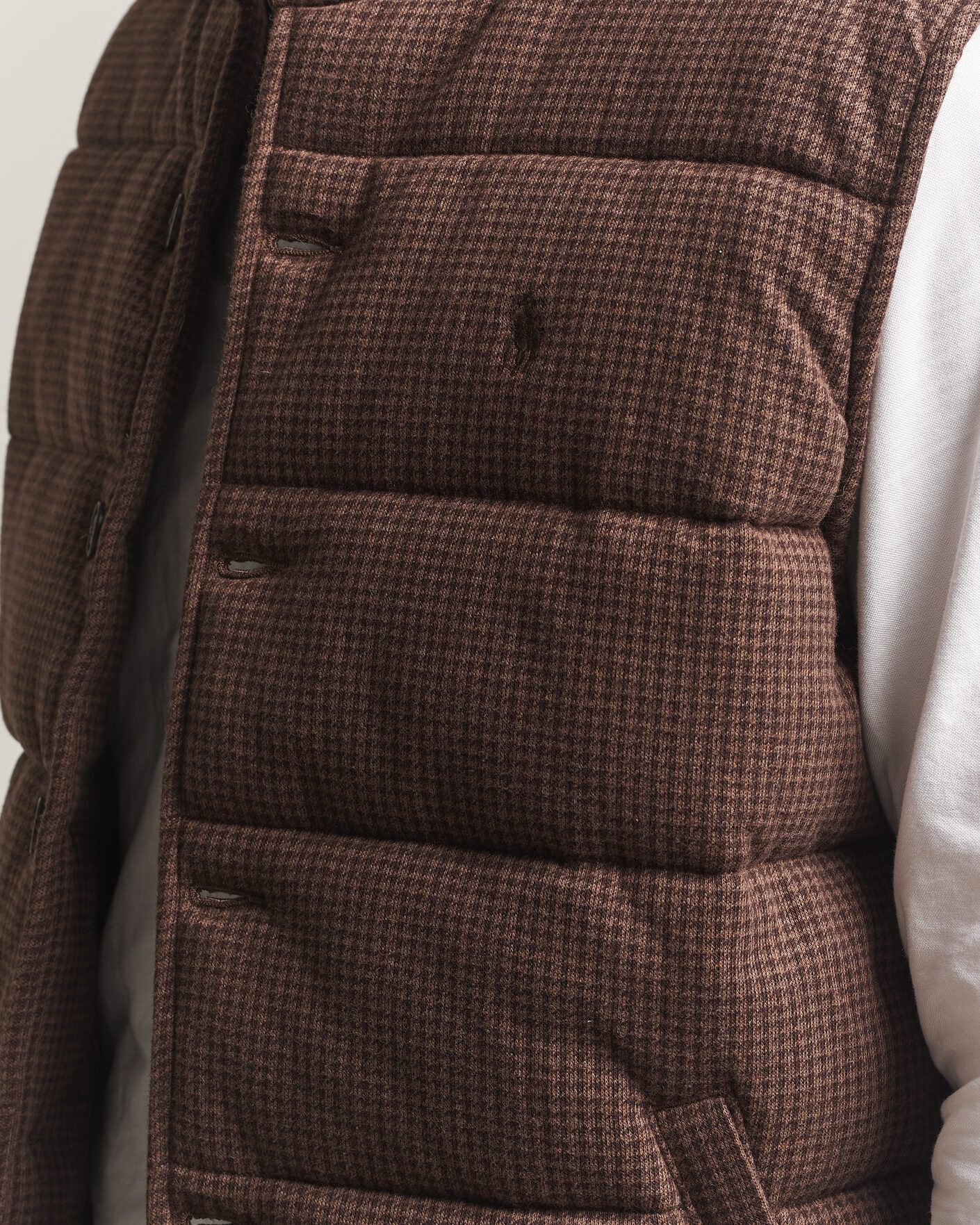Homme | Pulls Et Tricots | Polo Ralph Lauren | Double Knitted Jaquard Vest Nutmeg Brown