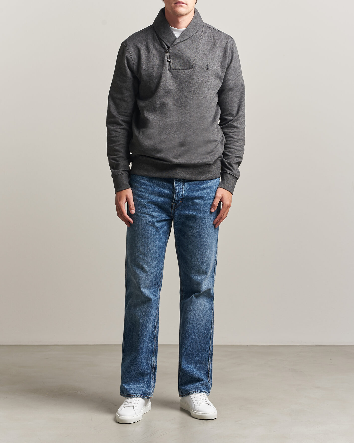 Homme | Pulls Et Tricots | Polo Ralph Lauren | Double Knitted Shawl Collar Sweater Windsor Heather