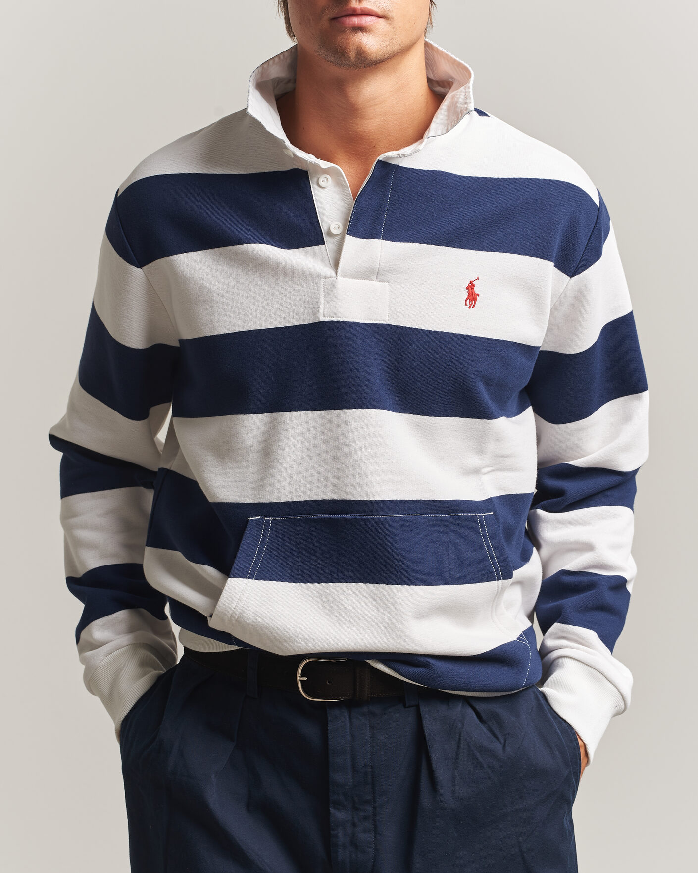 Homme | Pulls Et Tricots | Polo Ralph Lauren | Rugby Shirt Newport Navy/White
