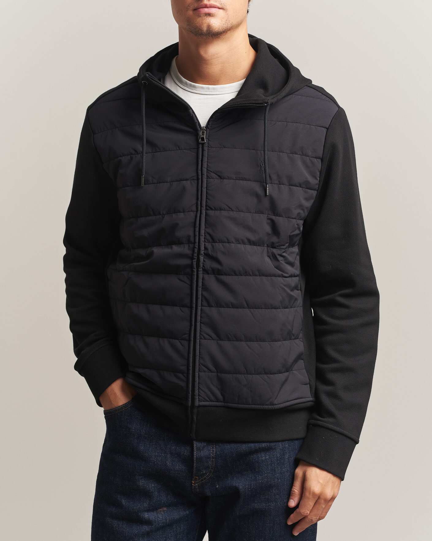 Homme | Pulls Et Tricots | Polo Ralph Lauren | Double Knitted Jaquard Full Zip Hoodie Polo Black
