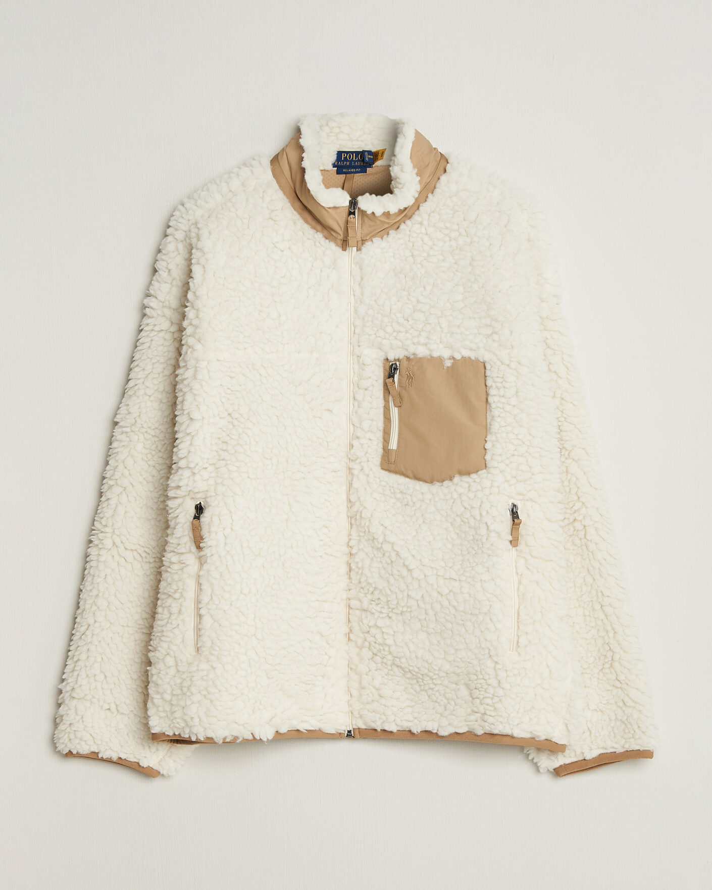 Homme | Pulls Et Tricots | Polo Ralph Lauren | Shaggy Hi Pile Full Zip Clubhouse Cream