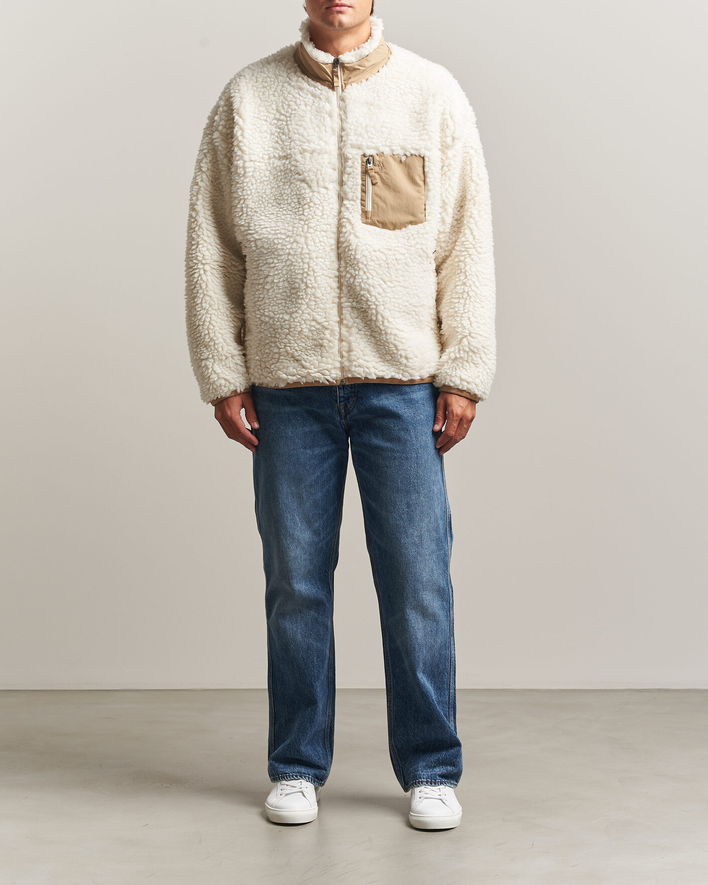 Homme | Pulls Et Tricots | Polo Ralph Lauren | Shaggy Hi Pile Full Zip Clubhouse Cream