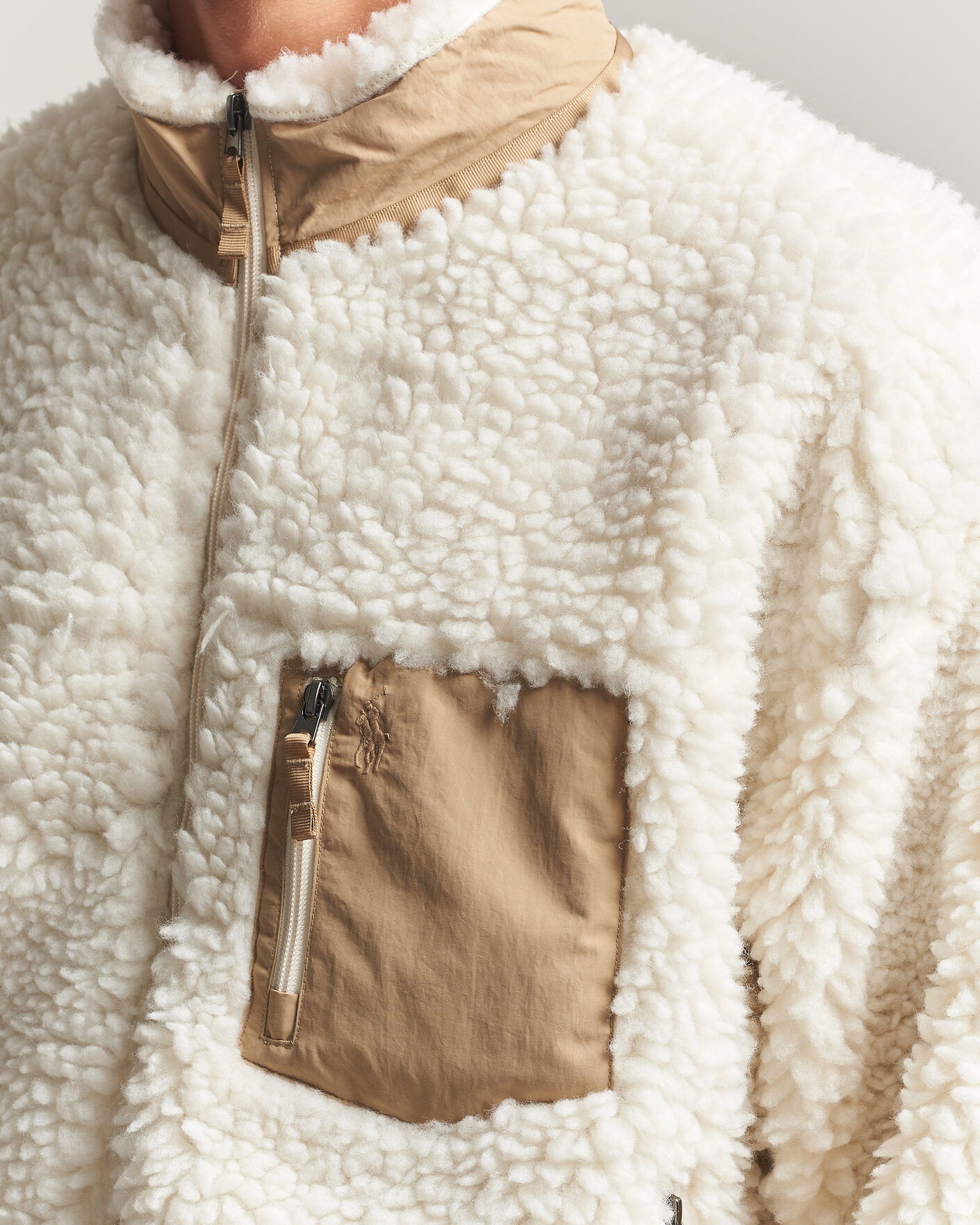 Homme | Pulls Et Tricots | Polo Ralph Lauren | Shaggy Hi Pile Full Zip Clubhouse Cream
