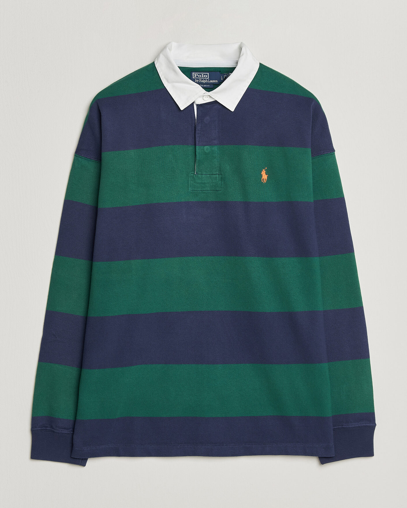 Homme | Pulls Et Tricots | Polo Ralph Lauren | Jersey Knitted Rugby Pullover Green/Cobolt