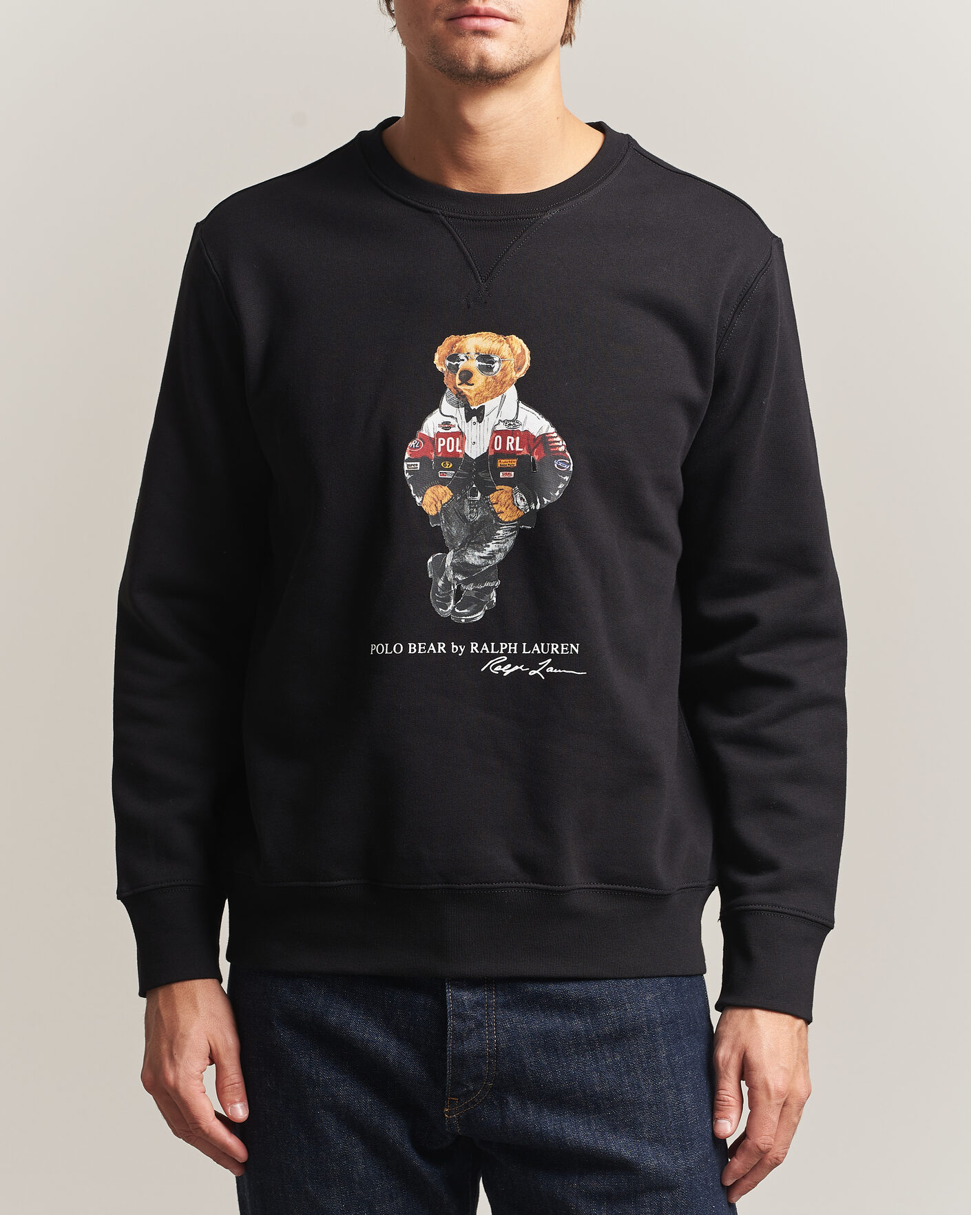 Homme | Pulls Et Tricots | Polo Ralph Lauren | Fleece Bear Sweatshirt Polo Black