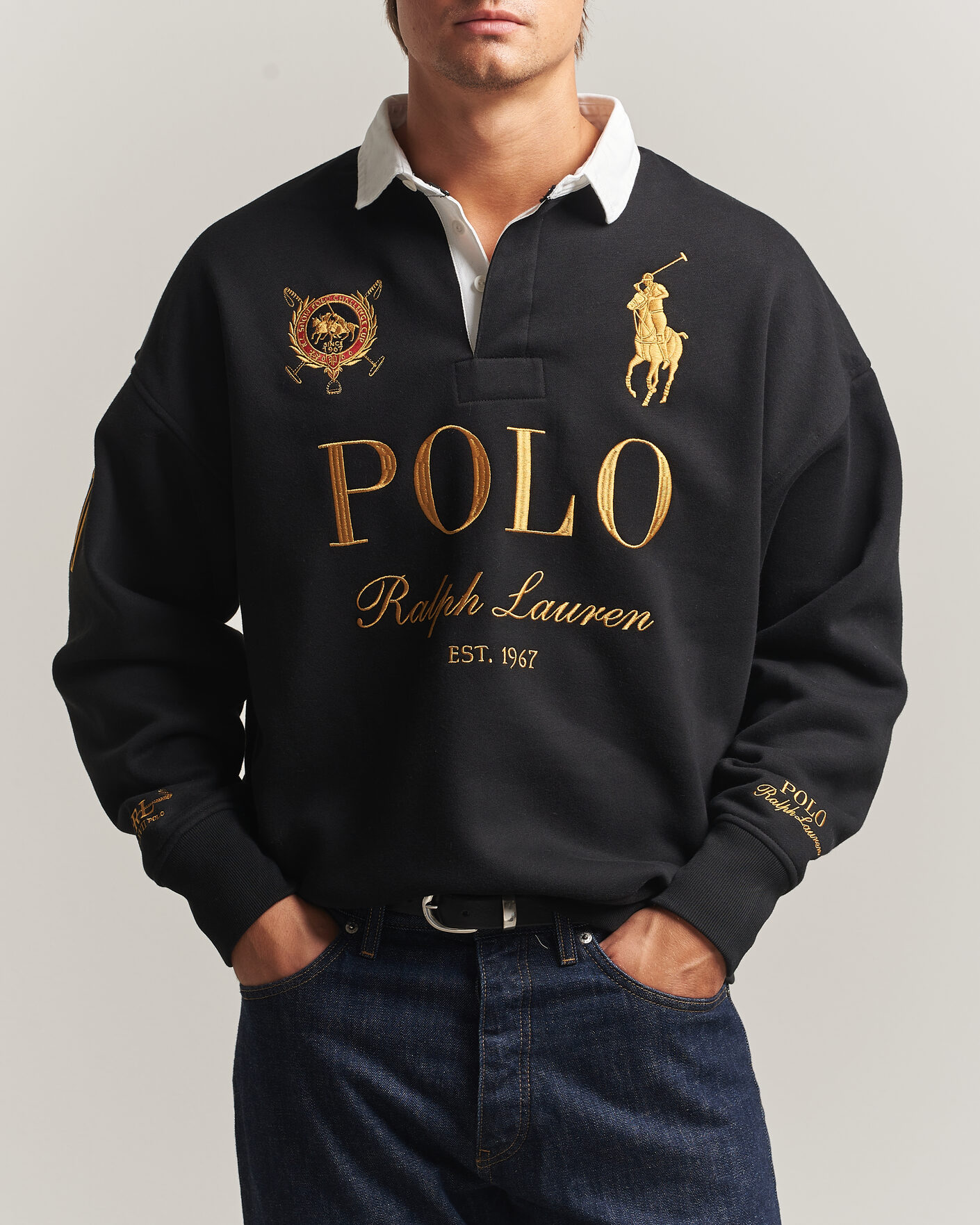 Homme | Pulls Et Tricots | Polo Ralph Lauren | Magic Fleece Printed Sweatshirt Polo Black