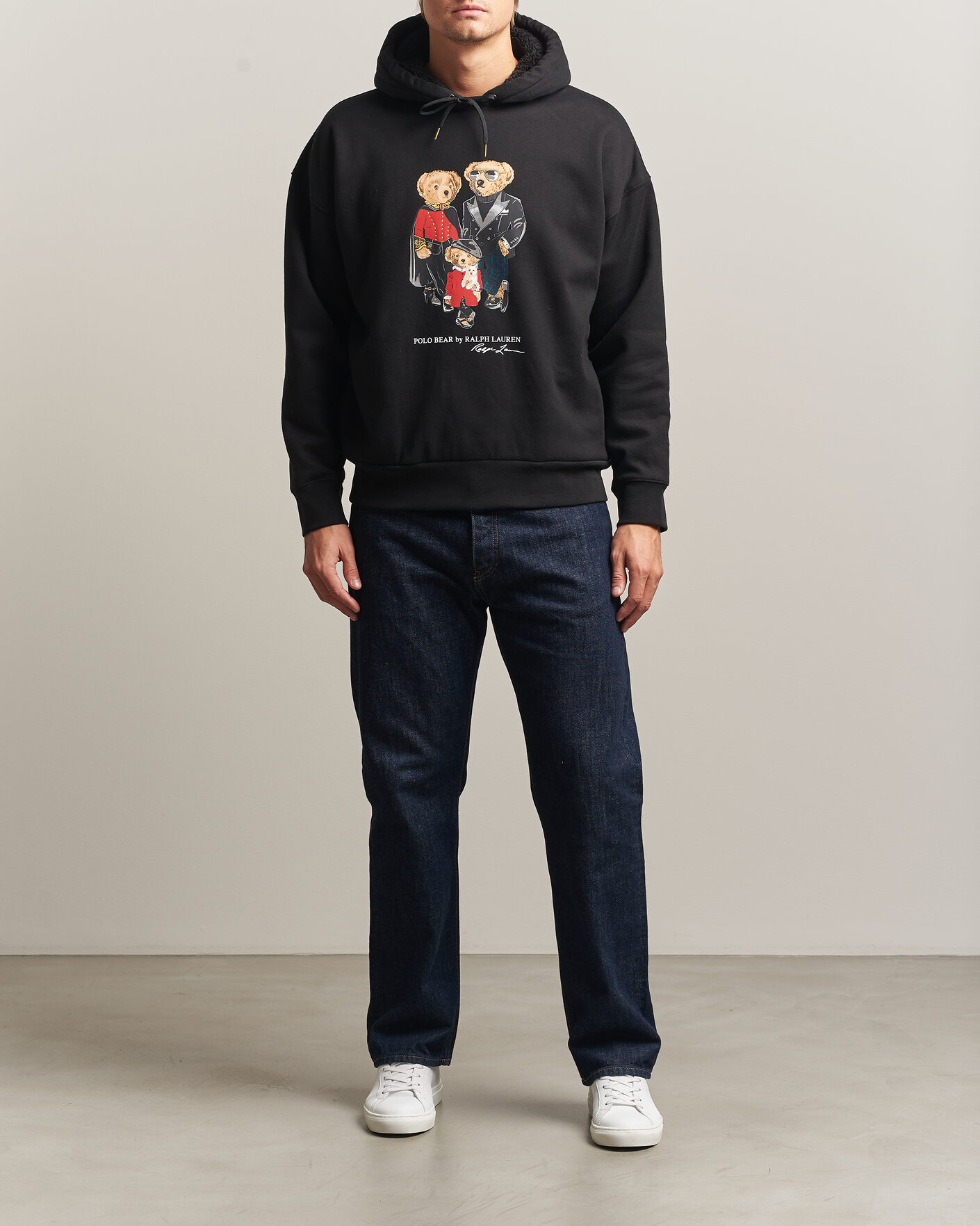 Homme | Pulls Et Tricots | Polo Ralph Lauren | Magic Fleece Bear Hoodie Polo Black