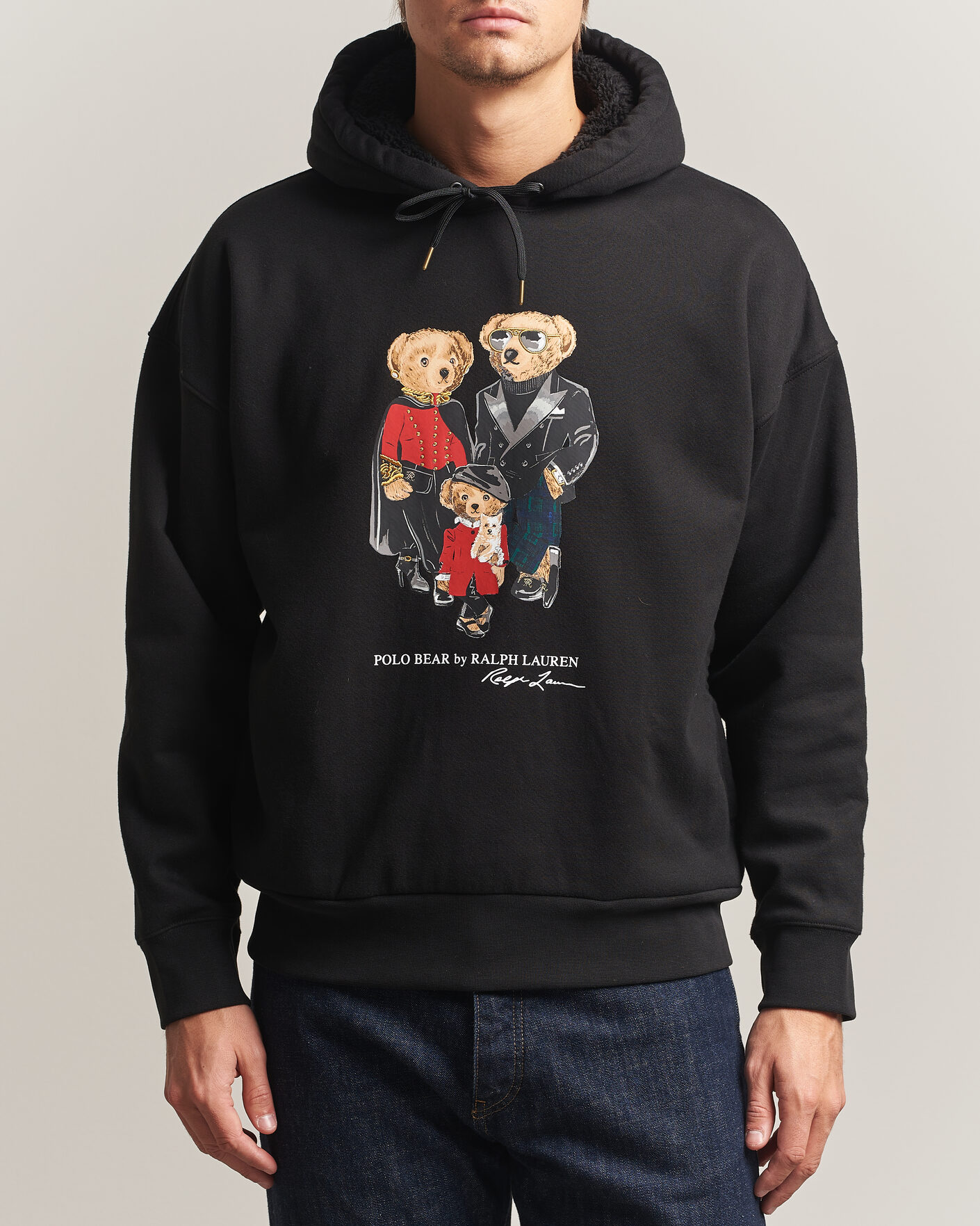 Homme | Pulls Et Tricots | Polo Ralph Lauren | Magic Fleece Bear Hoodie Polo Black