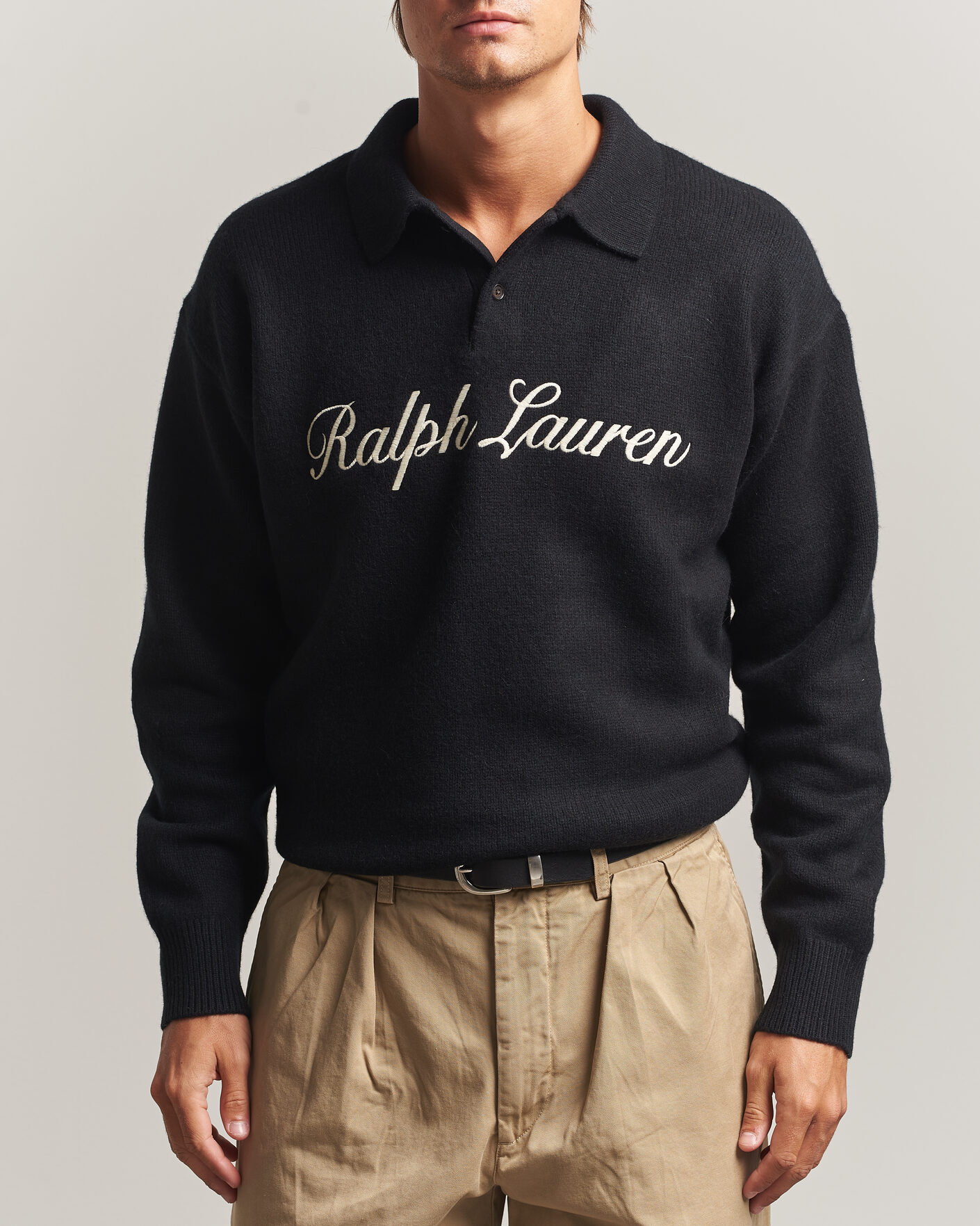 Homme | Pulls Et Tricots | Polo Ralph Lauren | Wool/Alpaca Rugby Sweater Polo Black