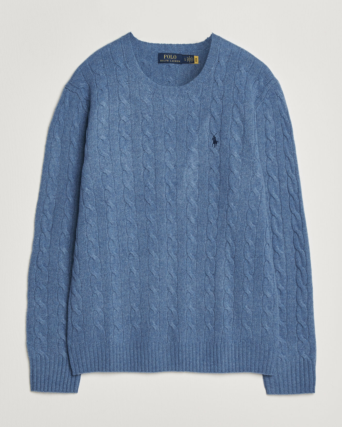 Homme | Pulls Et Tricots | Polo Ralph Lauren | Wool/Cashmere Cable Crew Neck Blue Borage Heather