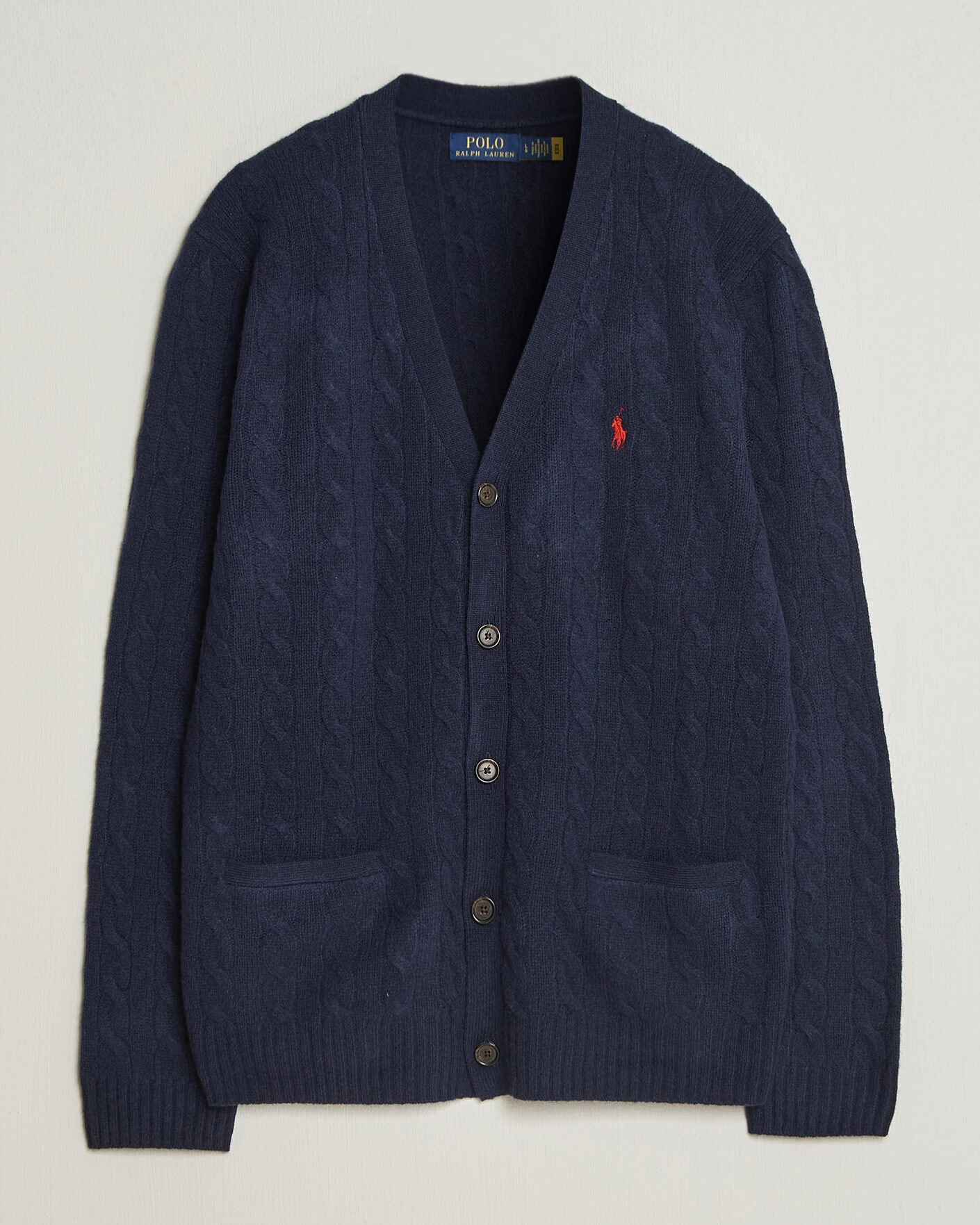 Homme | Pulls Et Tricots | Polo Ralph Lauren | Wool/Cashmere Cable Cardigan Hunter Navy