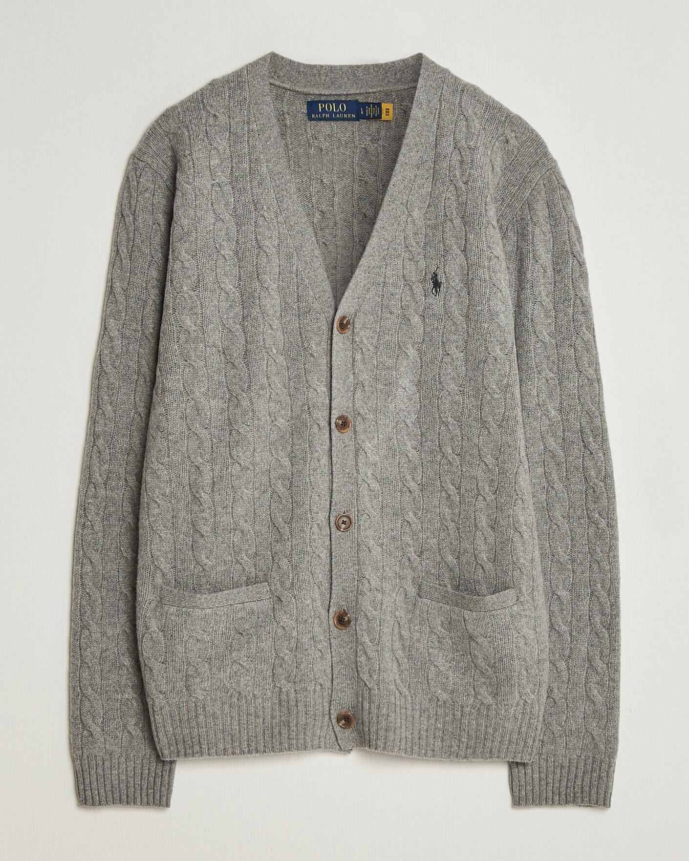 Homme | Pulls Et Tricots | Polo Ralph Lauren | Wool/Cashmere Cable Cardigan Fawn Grey Heather