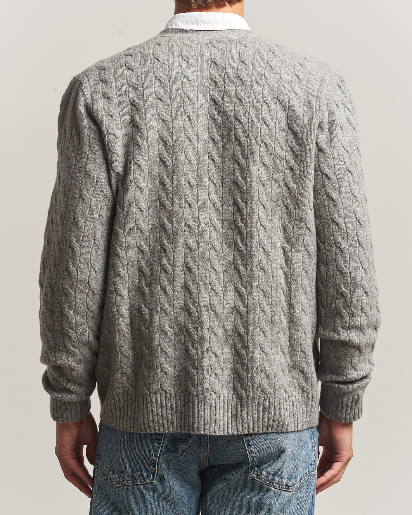 Homme | Pulls Et Tricots | Polo Ralph Lauren | Wool/Cashmere Cable Cardigan Fawn Grey Heather