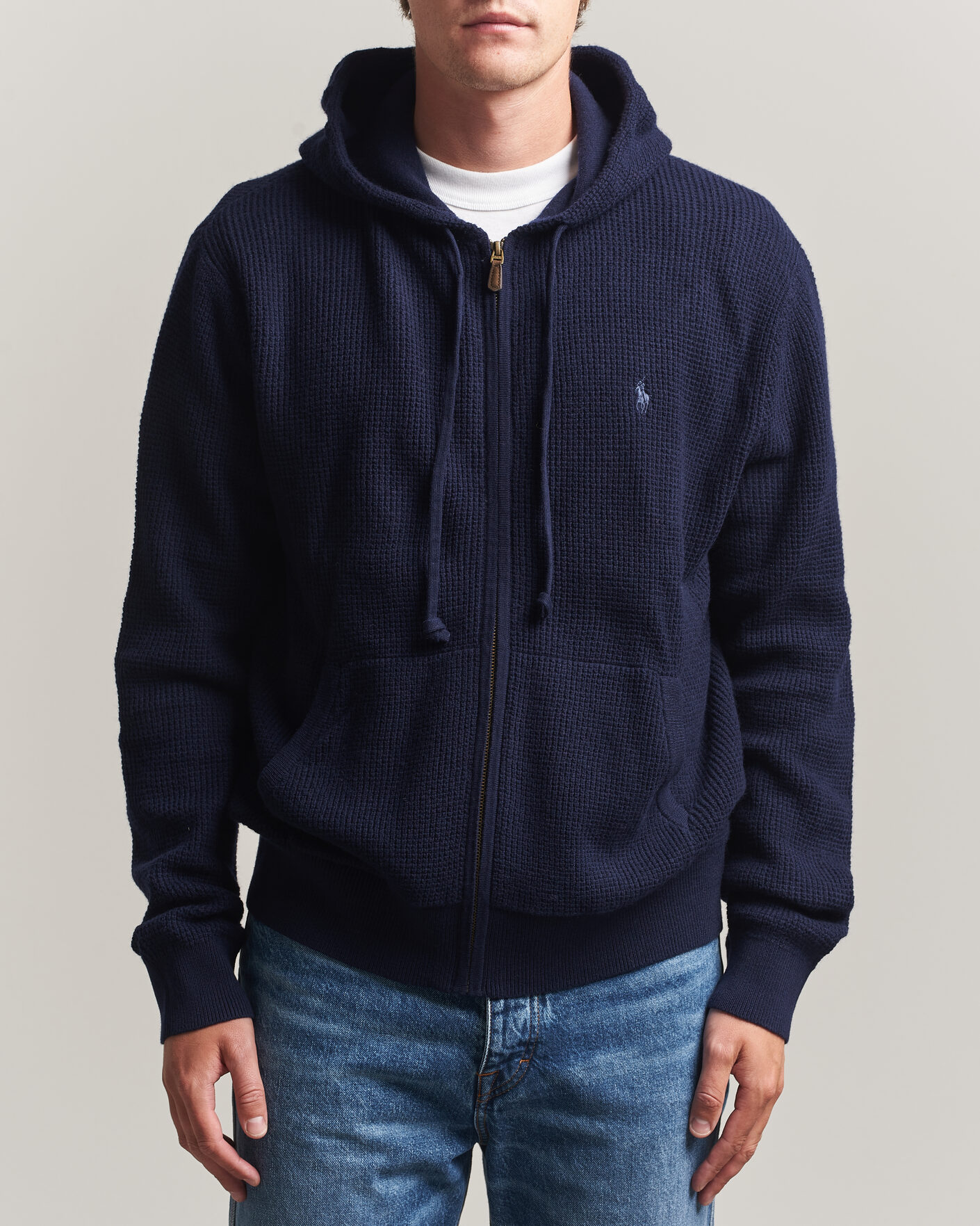 Homme | Pulls Et Tricots | Polo Ralph Lauren | Cotton/Wool Full-Zip Hoodie Hunter Navy