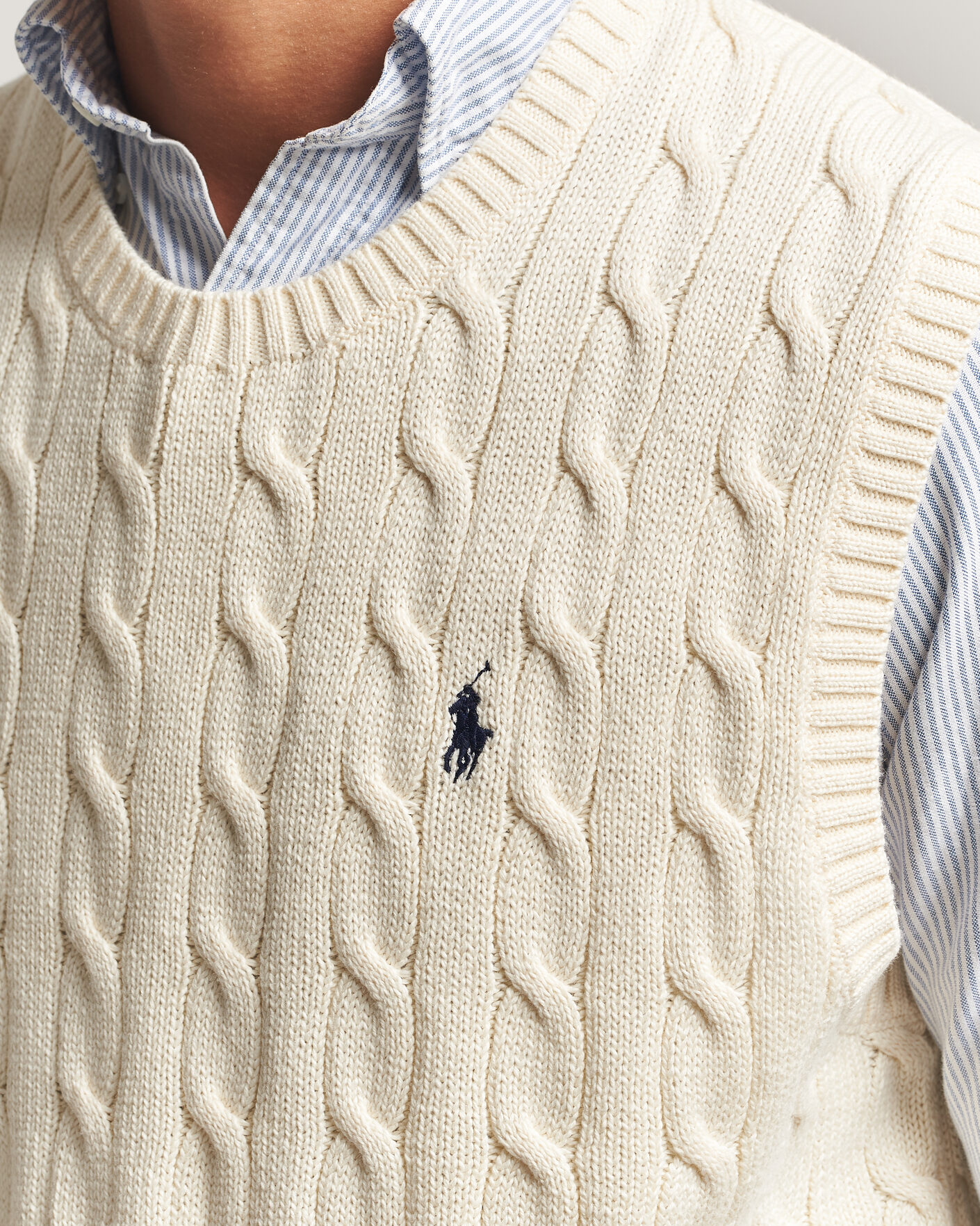 Homme | Pulls Et Tricots | Polo Ralph Lauren | Cotton Cable Vest Andover Cream