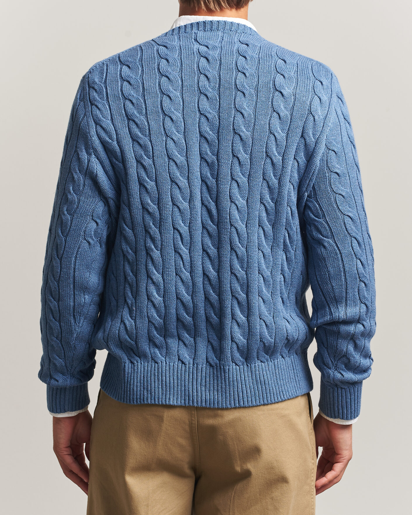 Homme | Pulls Et Tricots | Polo Ralph Lauren | Cotton Cable Pullover  Blue Borage Heather