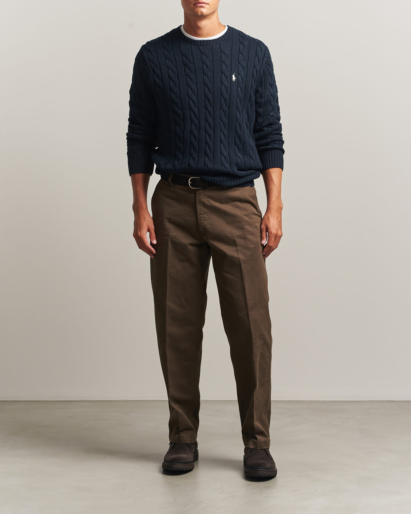 Homme | Pulls Et Tricots | Polo Ralph Lauren | Cotton Cable Pullover Hunter Navy