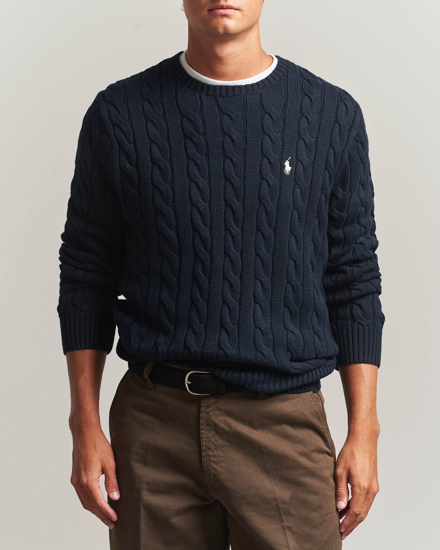 Homme | Pulls Et Tricots | Polo Ralph Lauren | Cotton Cable Pullover Hunter Navy
